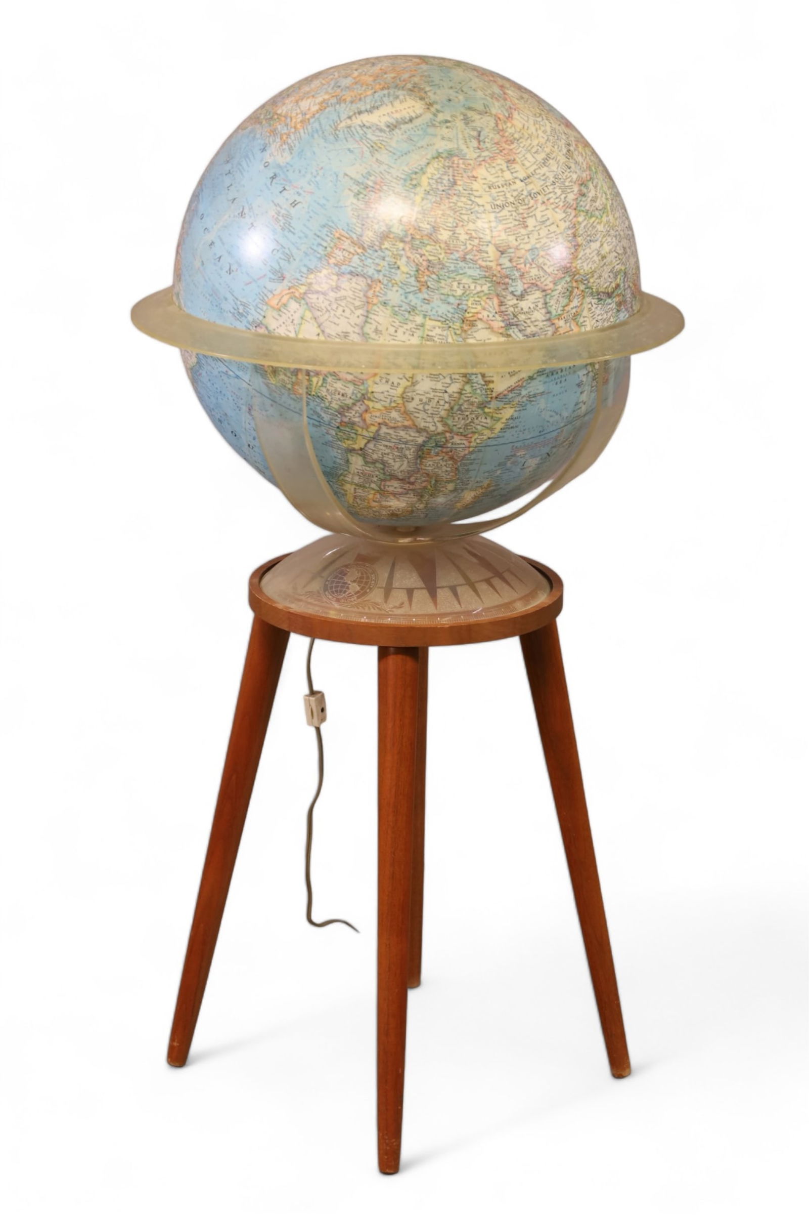 MID CENTURY MODERN ILLUMINATED GLOBE (1 of 1)