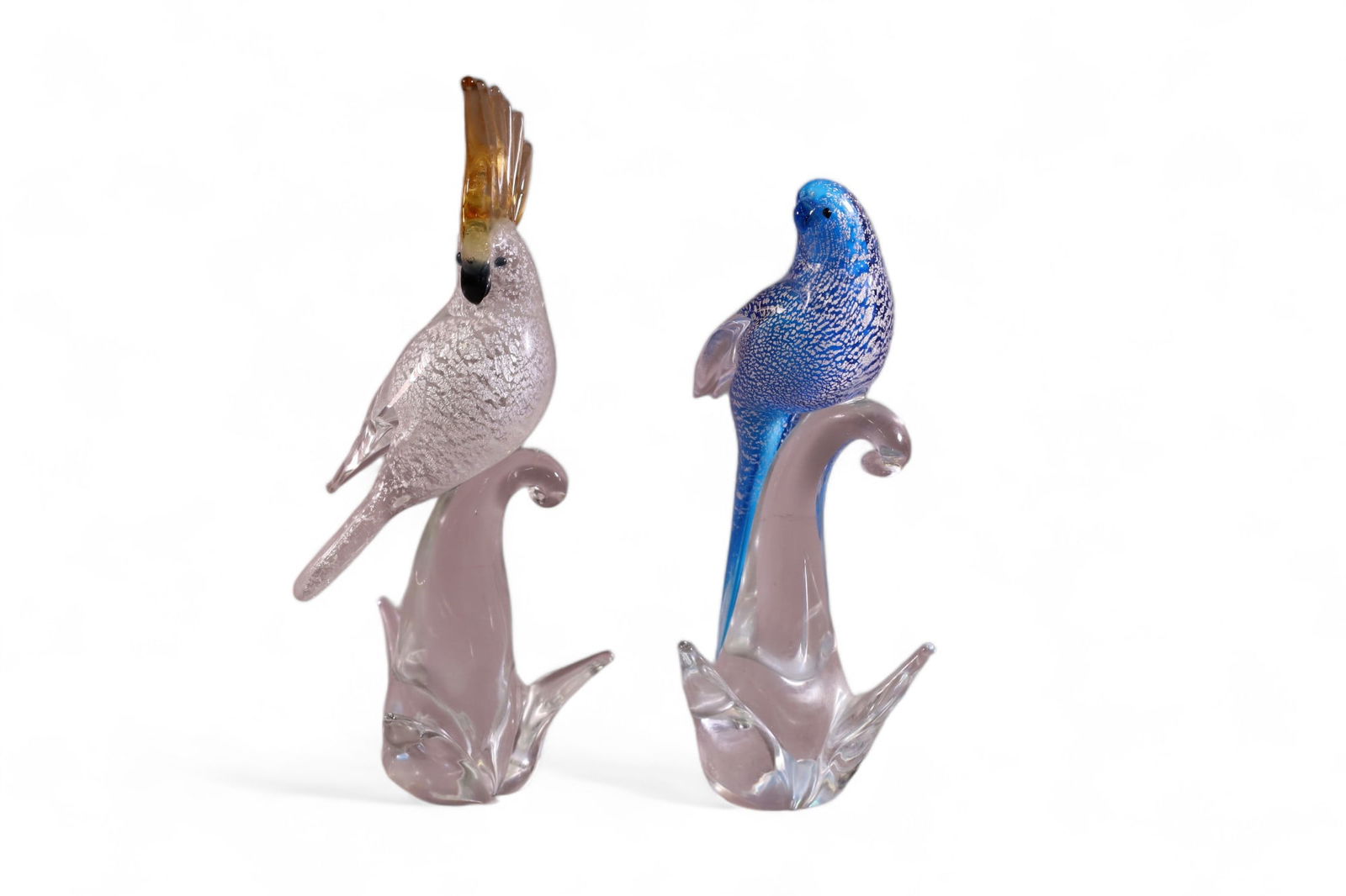 TWO MURANO BIRDS (1 of 3)