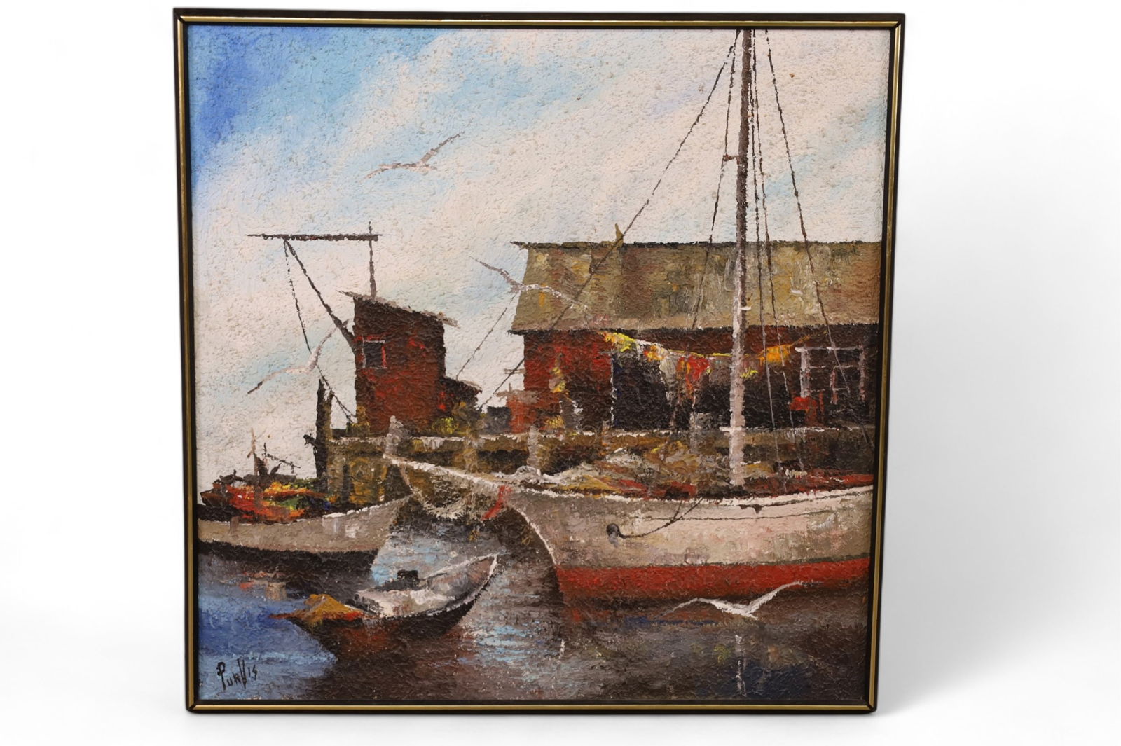 HARBOR SCENE PAINTING (1 of 3)