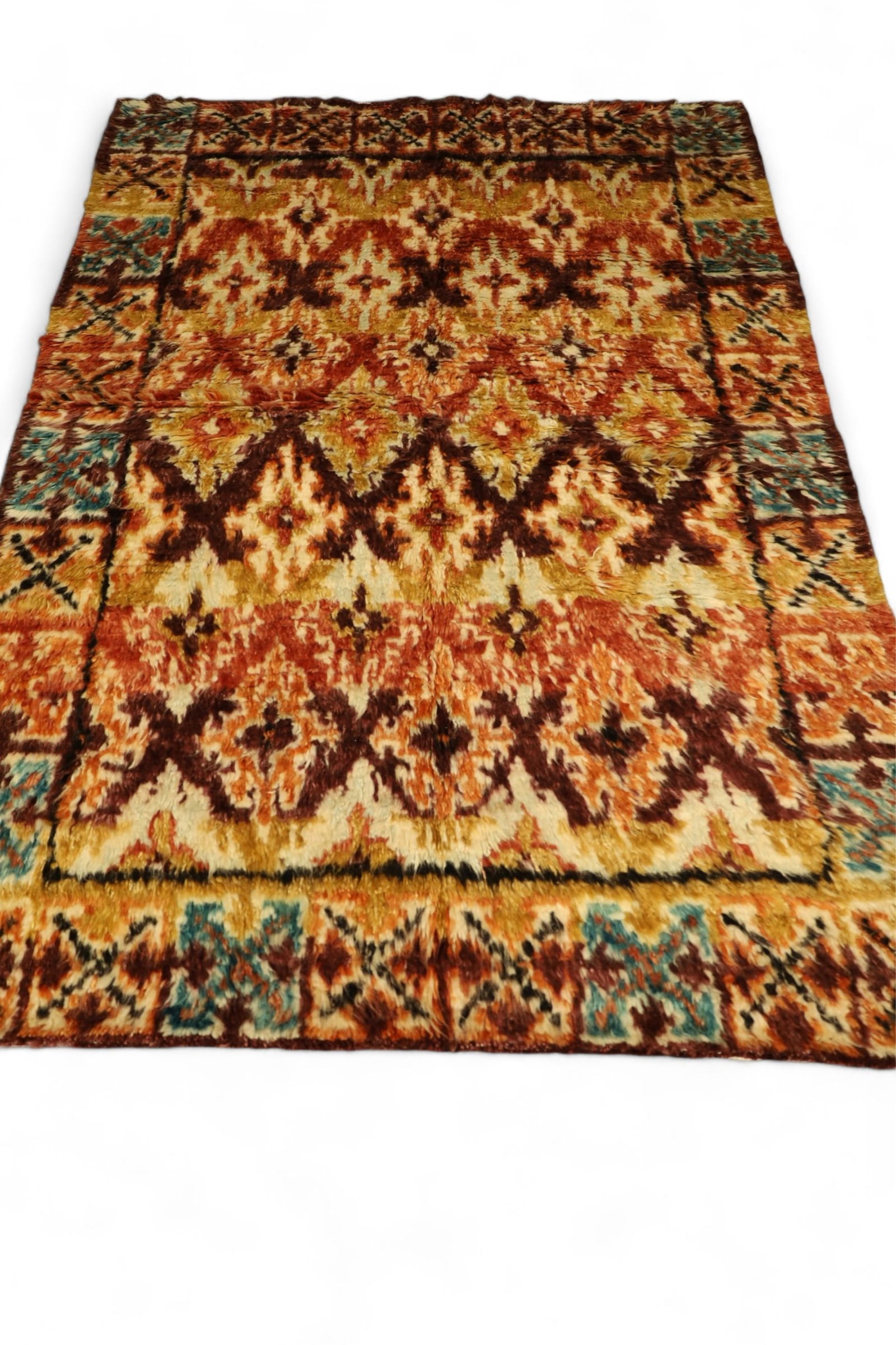 APPROX 6' 11" x 4' 2" HANDMADE WOOL RUG (1 of 4)