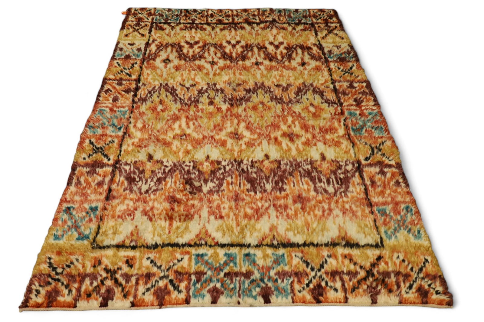 APPROX 6' 9" x 4' 8" HANDMADE WOOL RUG (1 of 4)