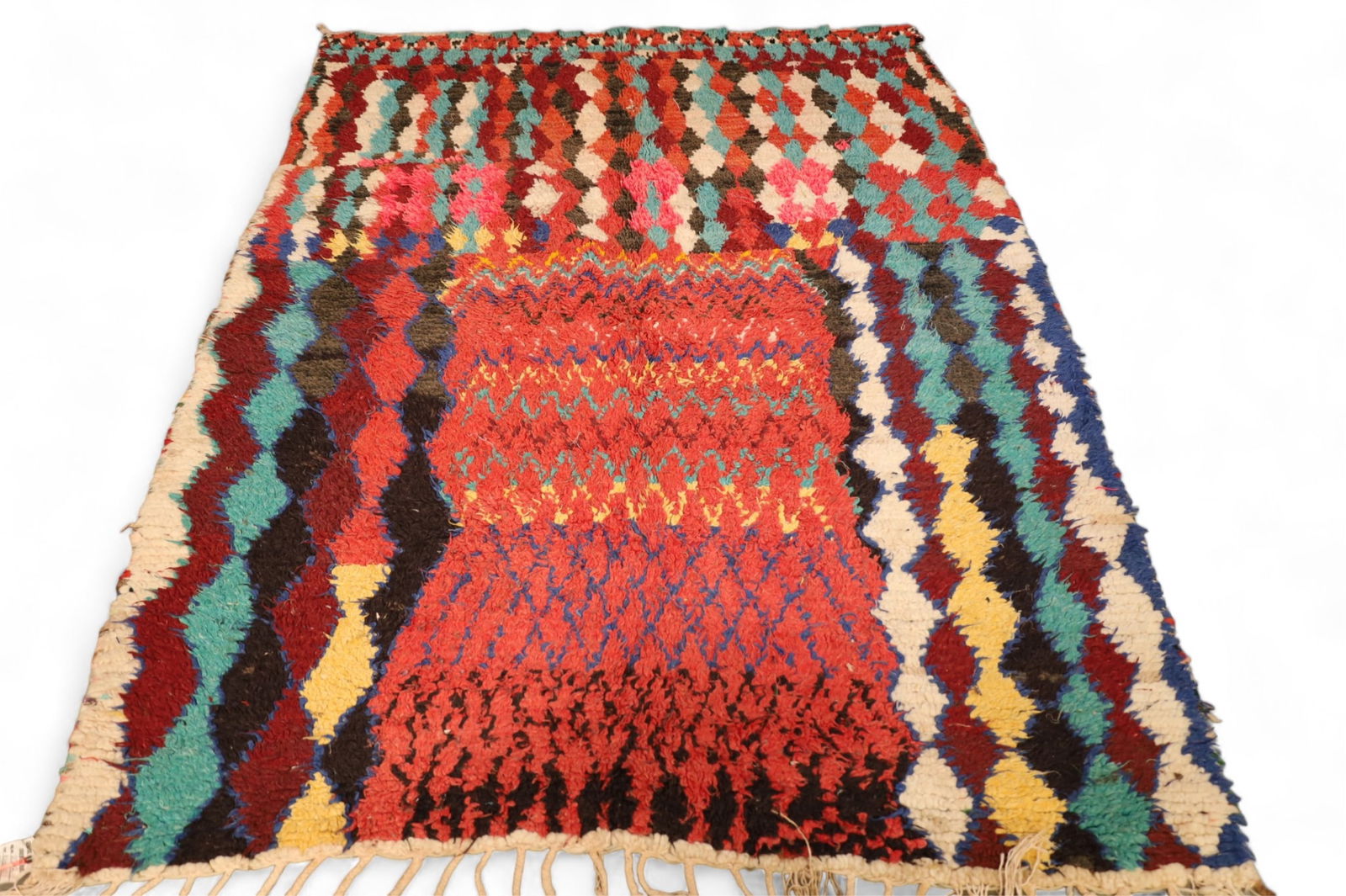 APPRIOX 4' 6" x 6' HANDMADE WOOL RUG (1 of 4)