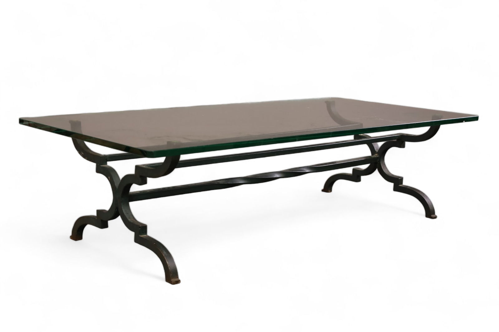 1960'S GLASS TOP COFFEE TABLE (1 of 2)