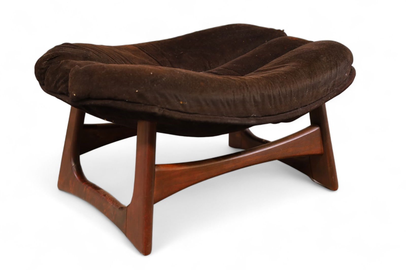 ADRIAN PEARSALL OTTOMAN: ADRIAN PEARSALL OTTOMAN MID CENTURY MODERN ADRIAN PEARSALL OTTOMAN. NEEDS TO BE REUPHOLSTERED. 29" W x 21" D x 15" H. THIS ITEM EXCEEDS SIZE LIMITATIONS FOR IN HOUSE SHIPPING, MUST BE PICKED UP IN HOU