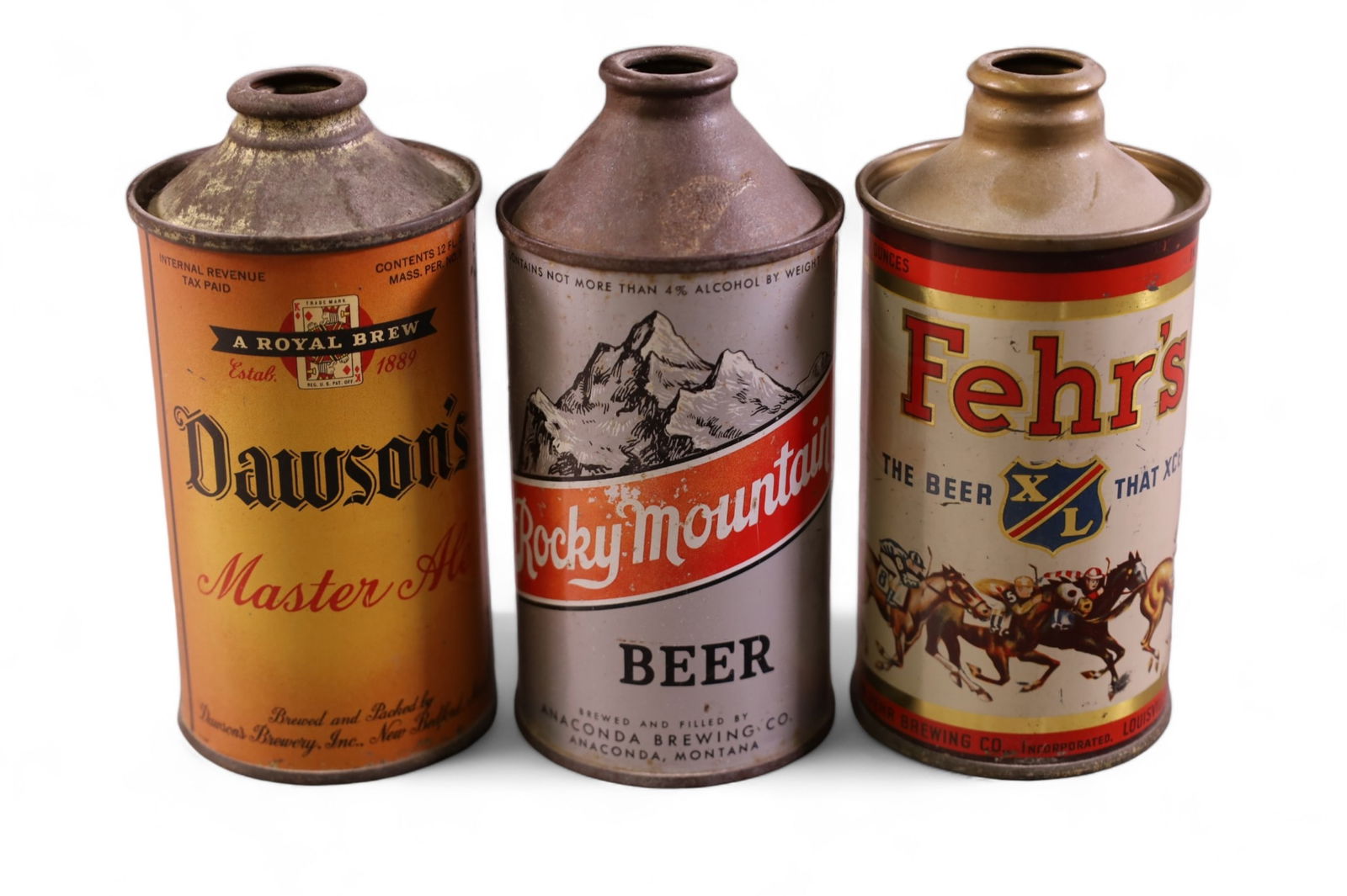 3 CONE TOP BEER CANS (1 of 2)