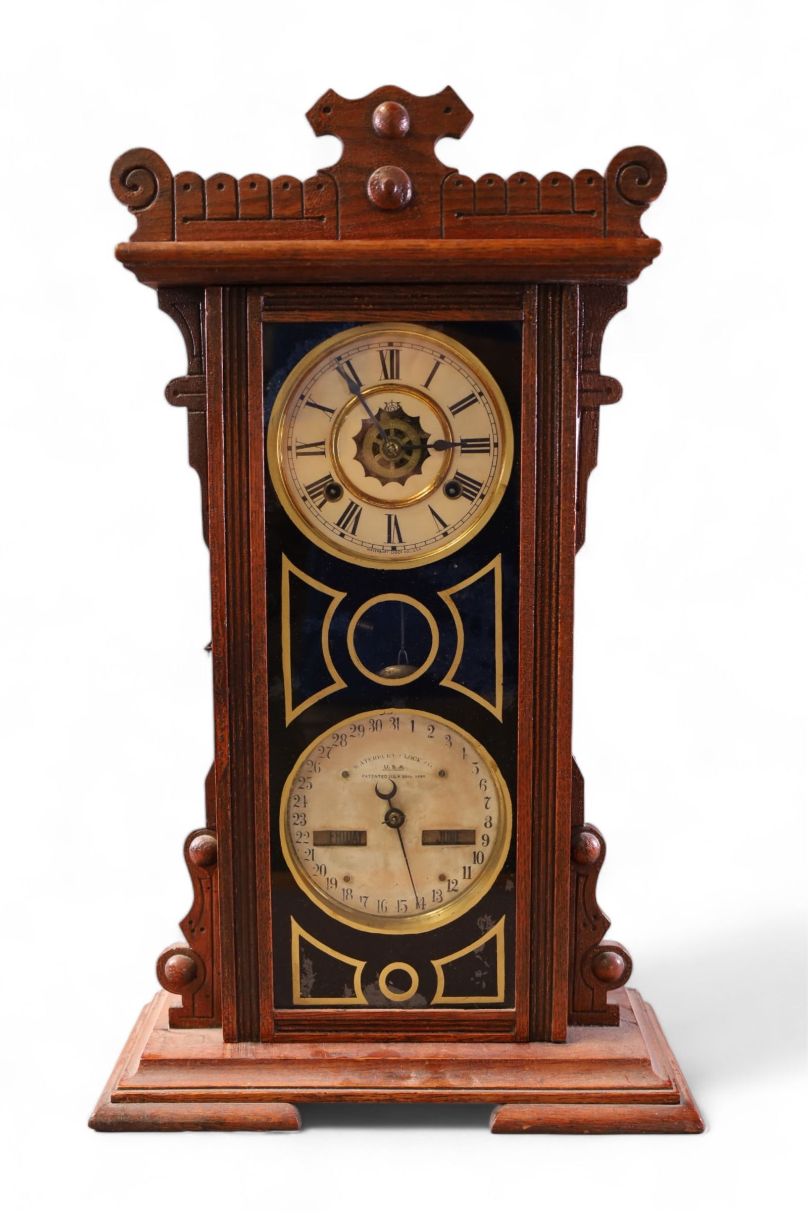 WATERBURY 44 CALENDAR CLOCK (1 of 5)