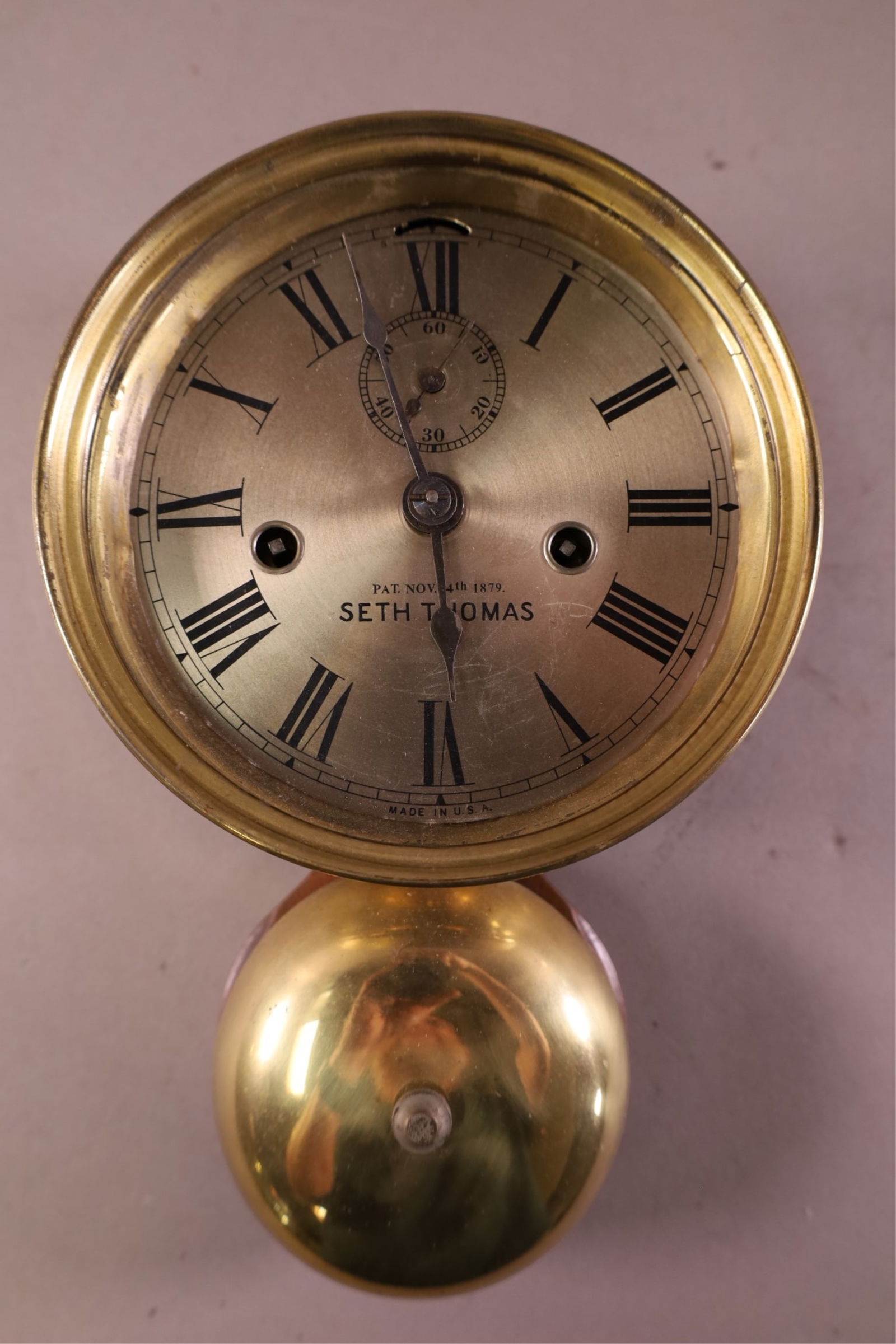 SETH THOMAS SHIP'S BELL CLOCK (1 of 3)
