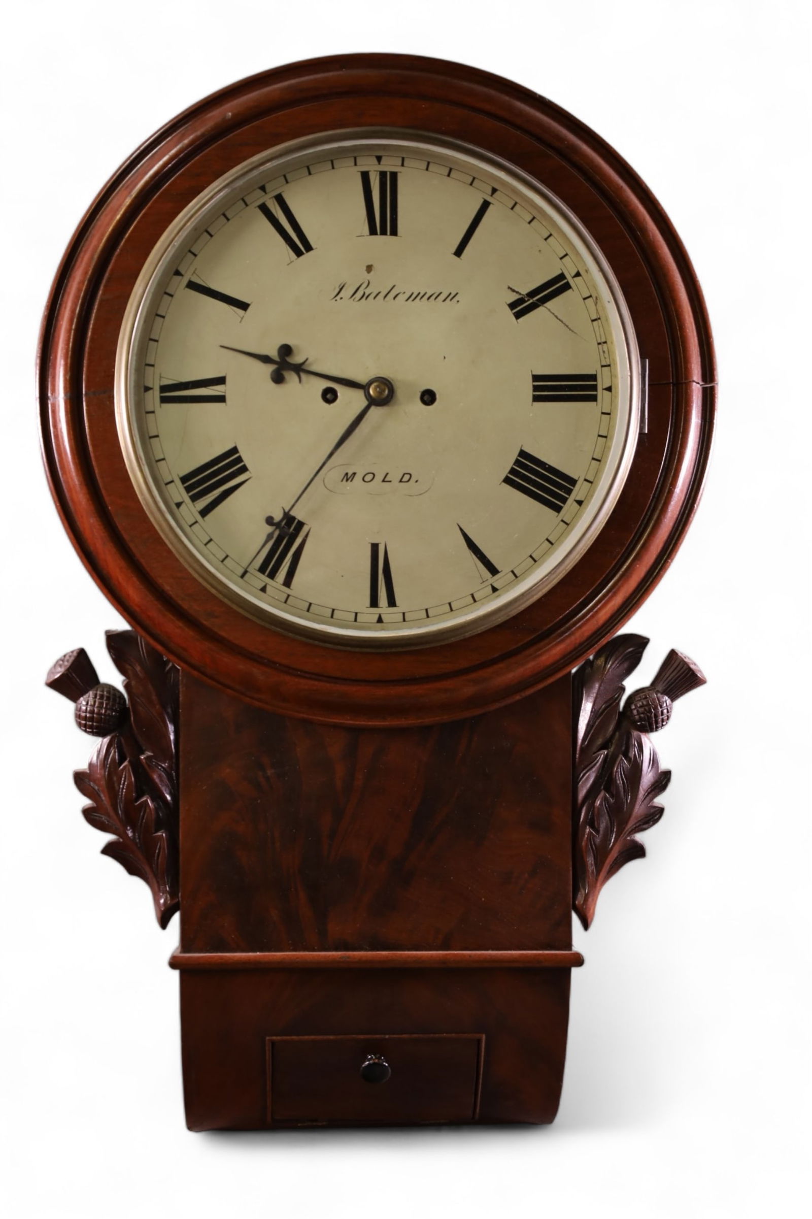 FLAME MAHOGANY WALL CLOCK (1 of 4)