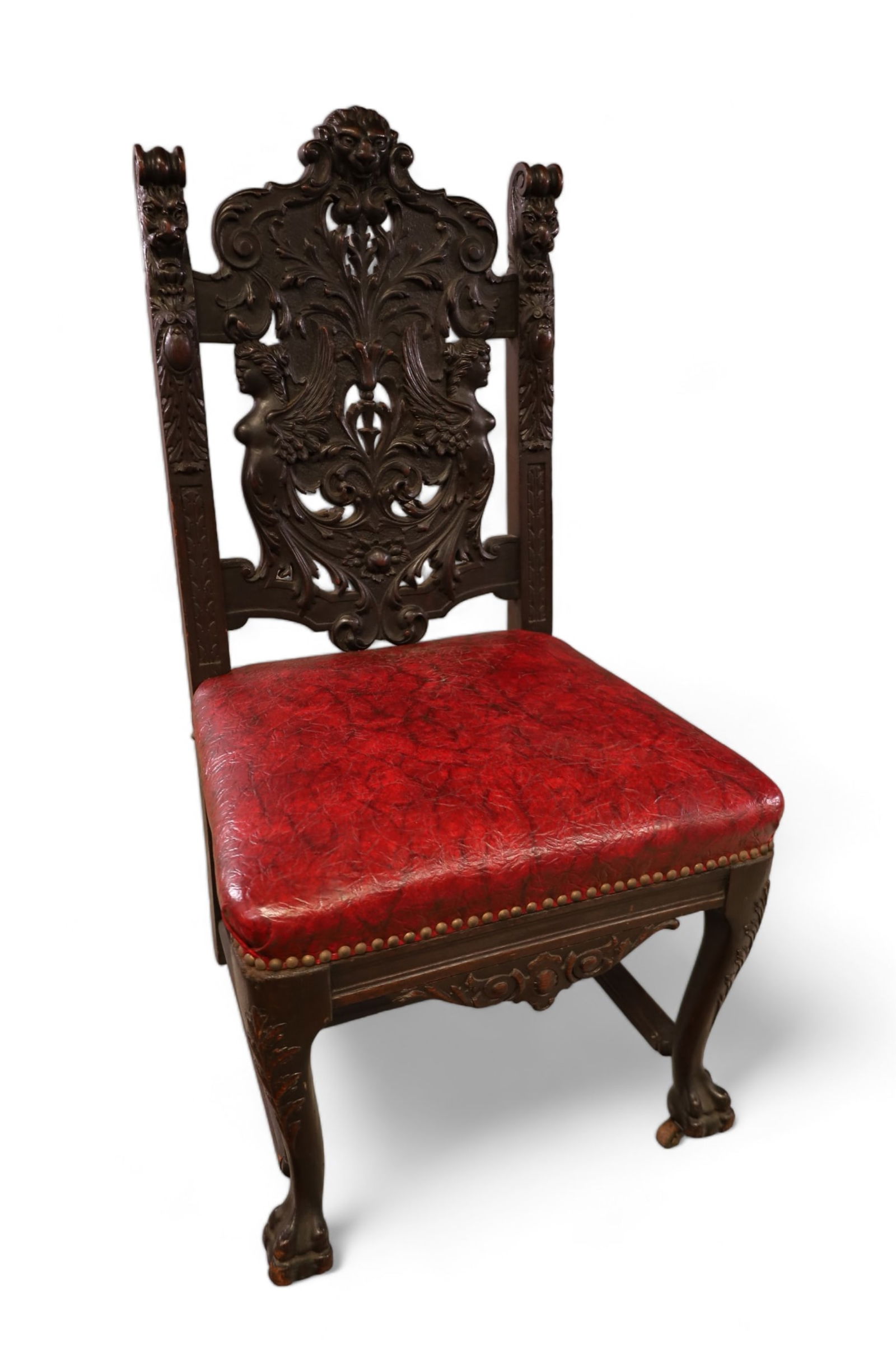 HIGHLY CARVED HALL CHAIR (1 of 3)