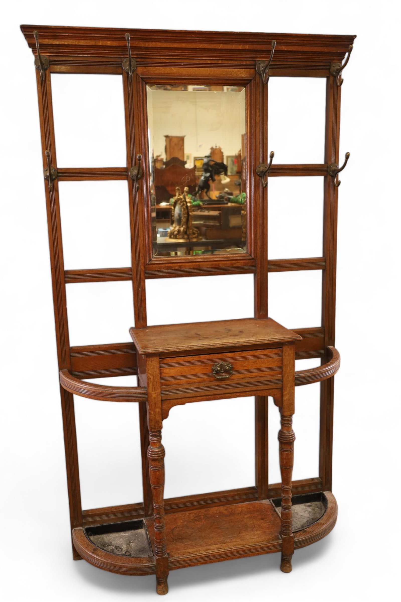 ANTIQUE OAK HALLTREE (1 of 2)