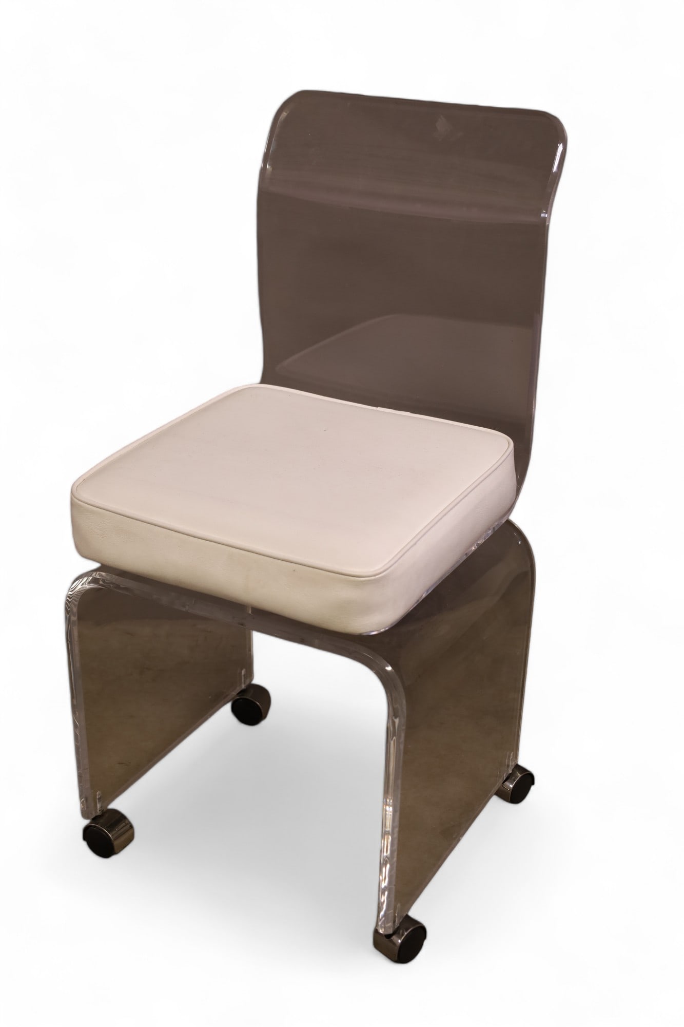 LUCITE SWIVEL VANITY CHAIR (1 of 2)
