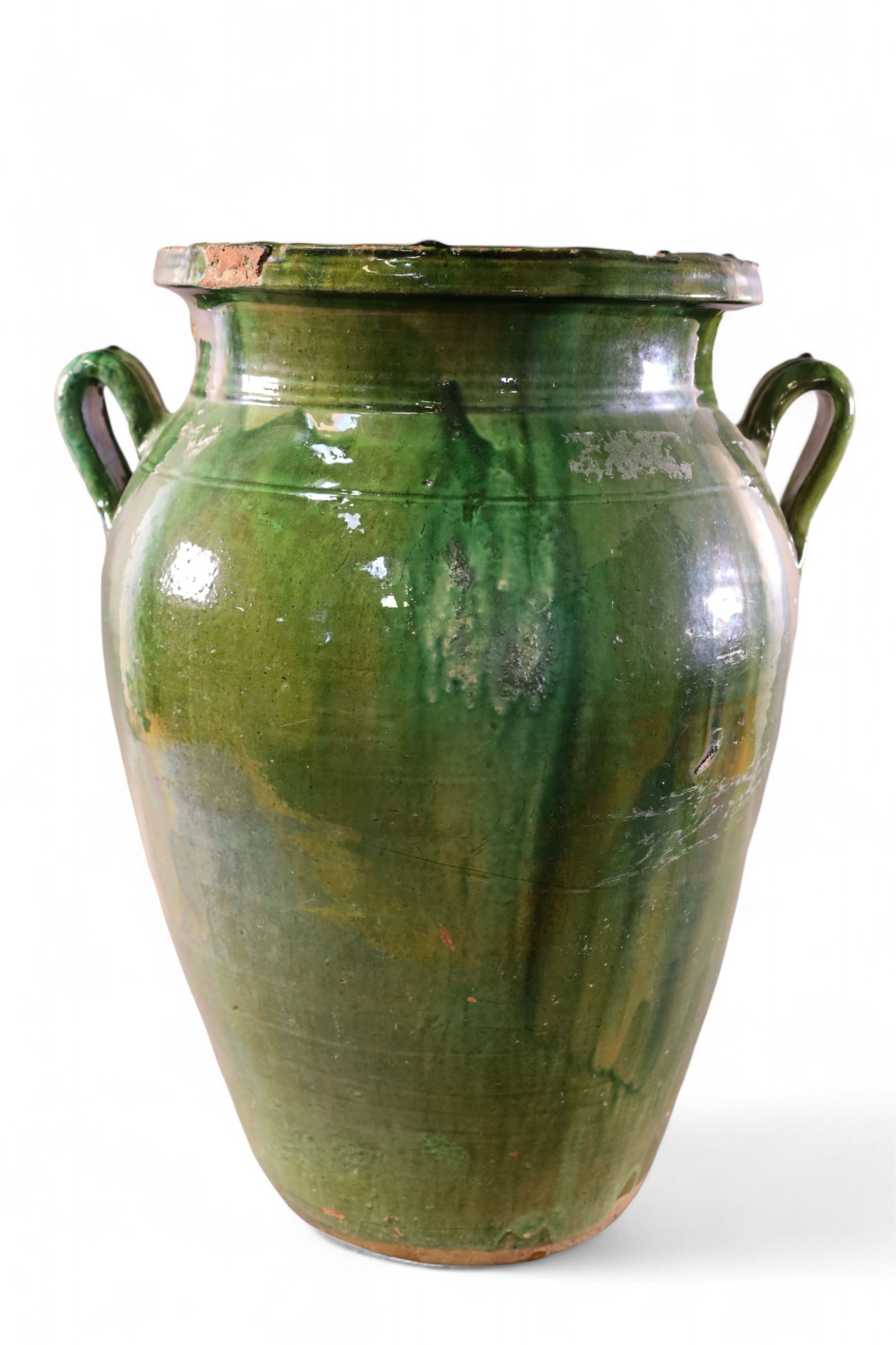 LARGE DRIP GLAZE FLOOR VASE (1 of 4)