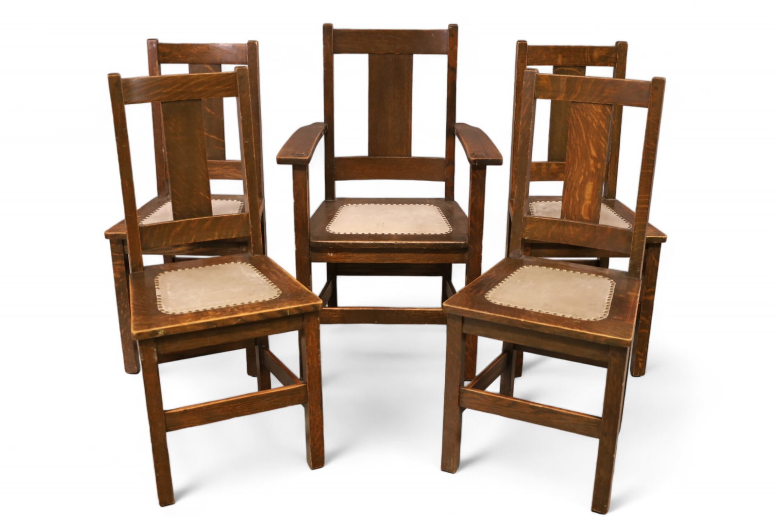 5 LIMBERT ARTS & CRAFTS DINING CHAIRS (1 of 8)