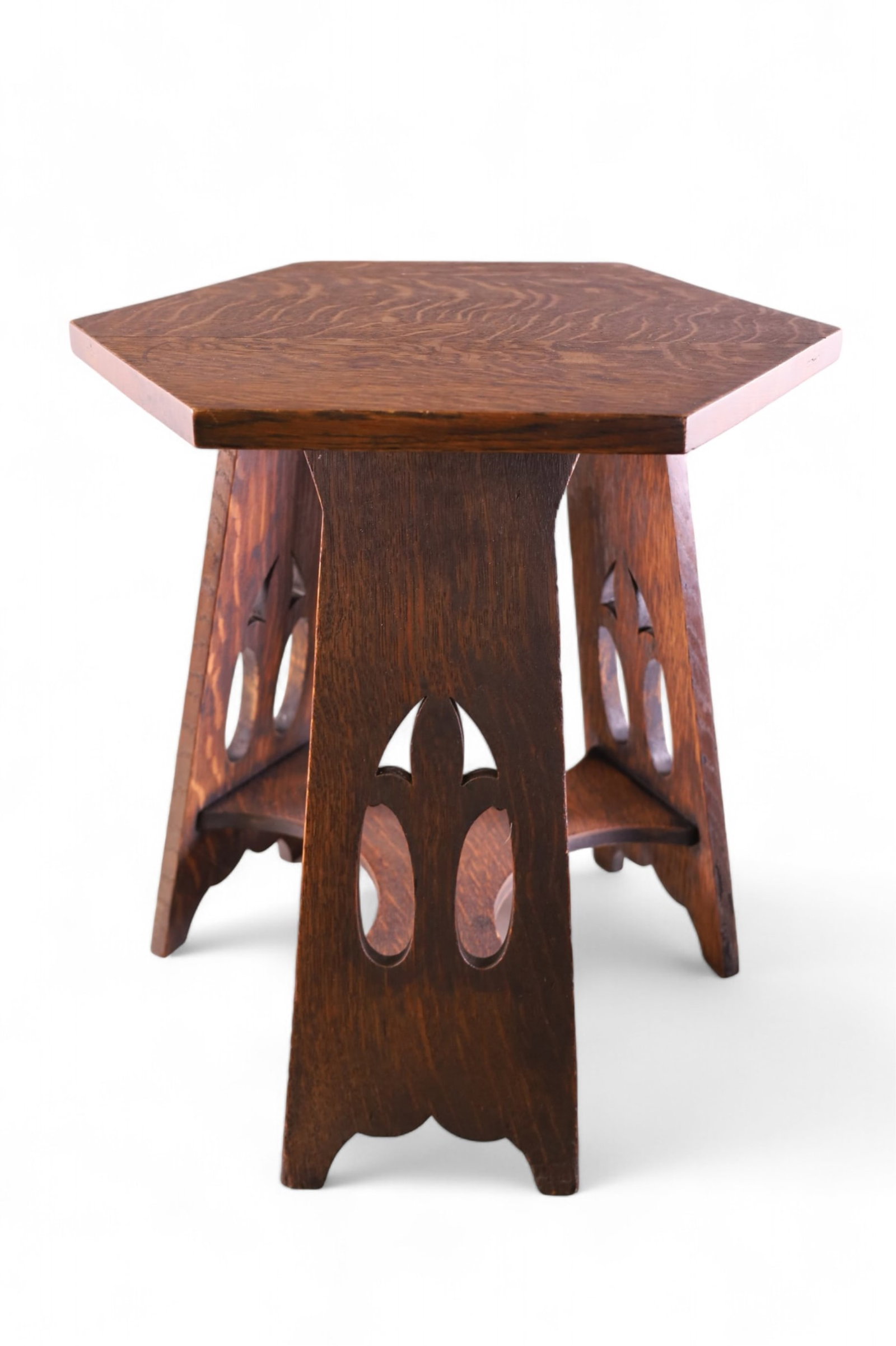 ARTS & CRAFTS END OR TABOURET TABLE (1 of 3)