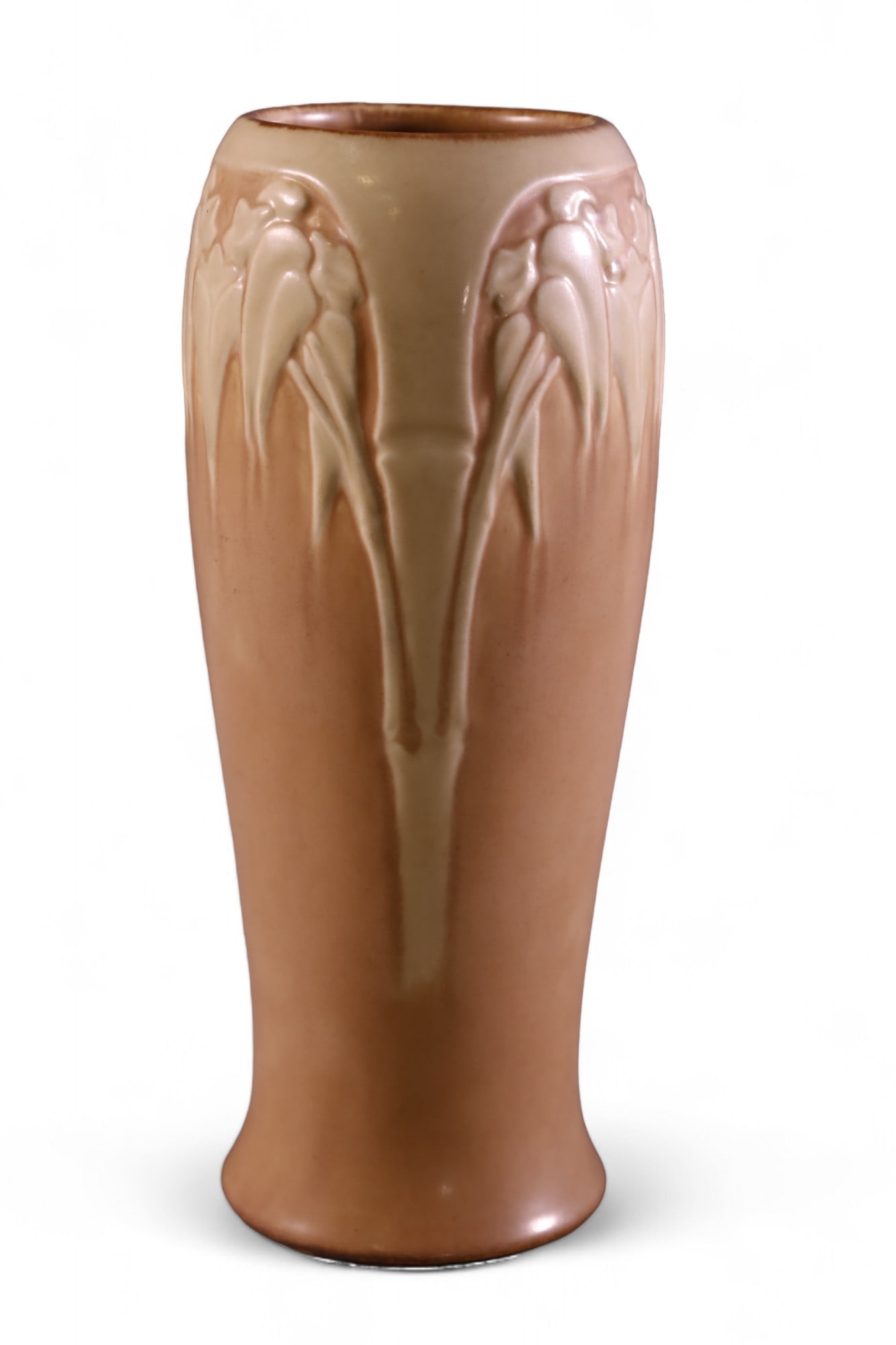 ROOKWOOD VASE: 1935 BAMBOO DESIGNED ROOKWOOD VASE, 10" H.