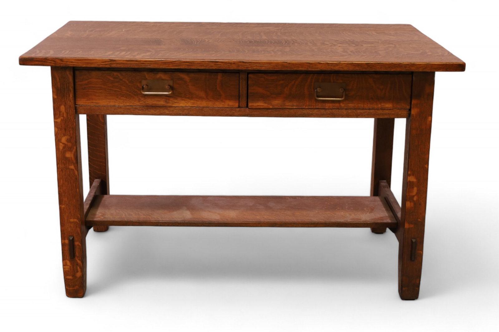 ARTS & CRAFTS OAK LIBRARY TABLE (1 of 4)