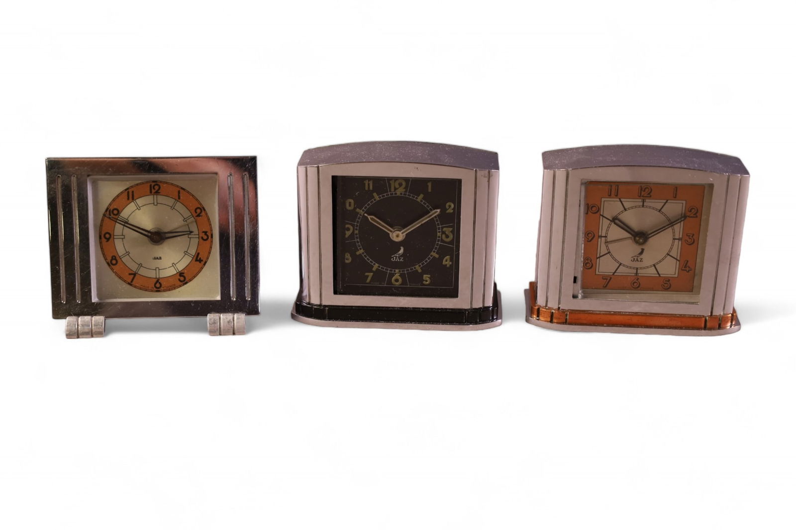 3 ART DECO JAZ TRAVEL CLOCKS (1 of 4)
