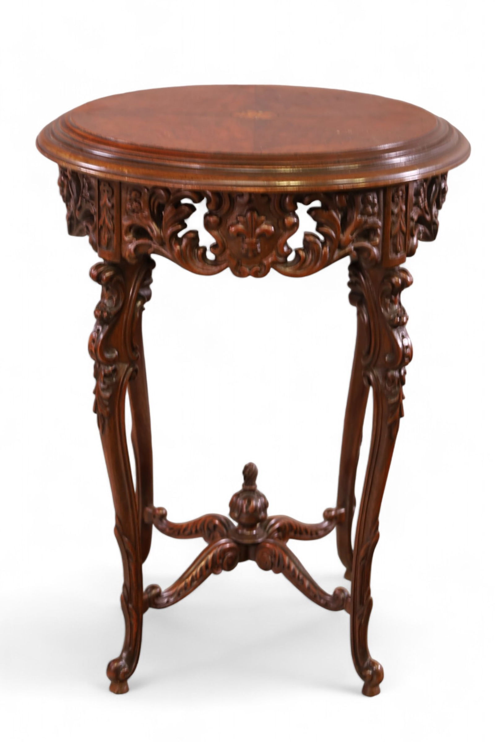 HIGHLY CARVED FRENCH STYLE LAMP TABLE (1 of 3)