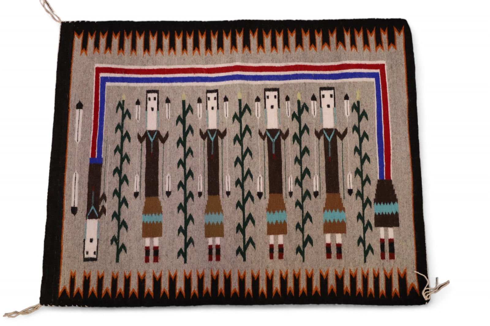 NAVAJO YEI WEAVING OR RUG (1 of 2)