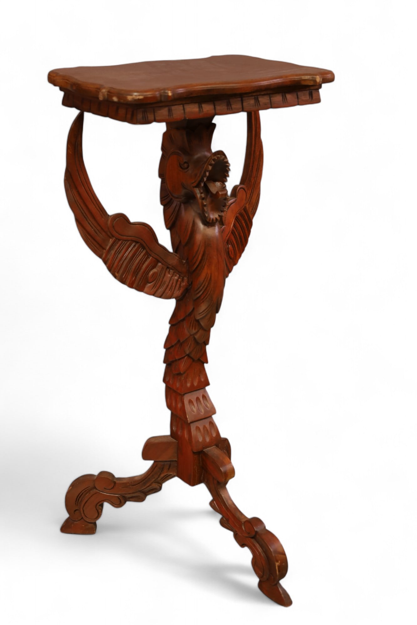 GRIFFIN CARVED PEDESTAL TABLE (1 of 2)