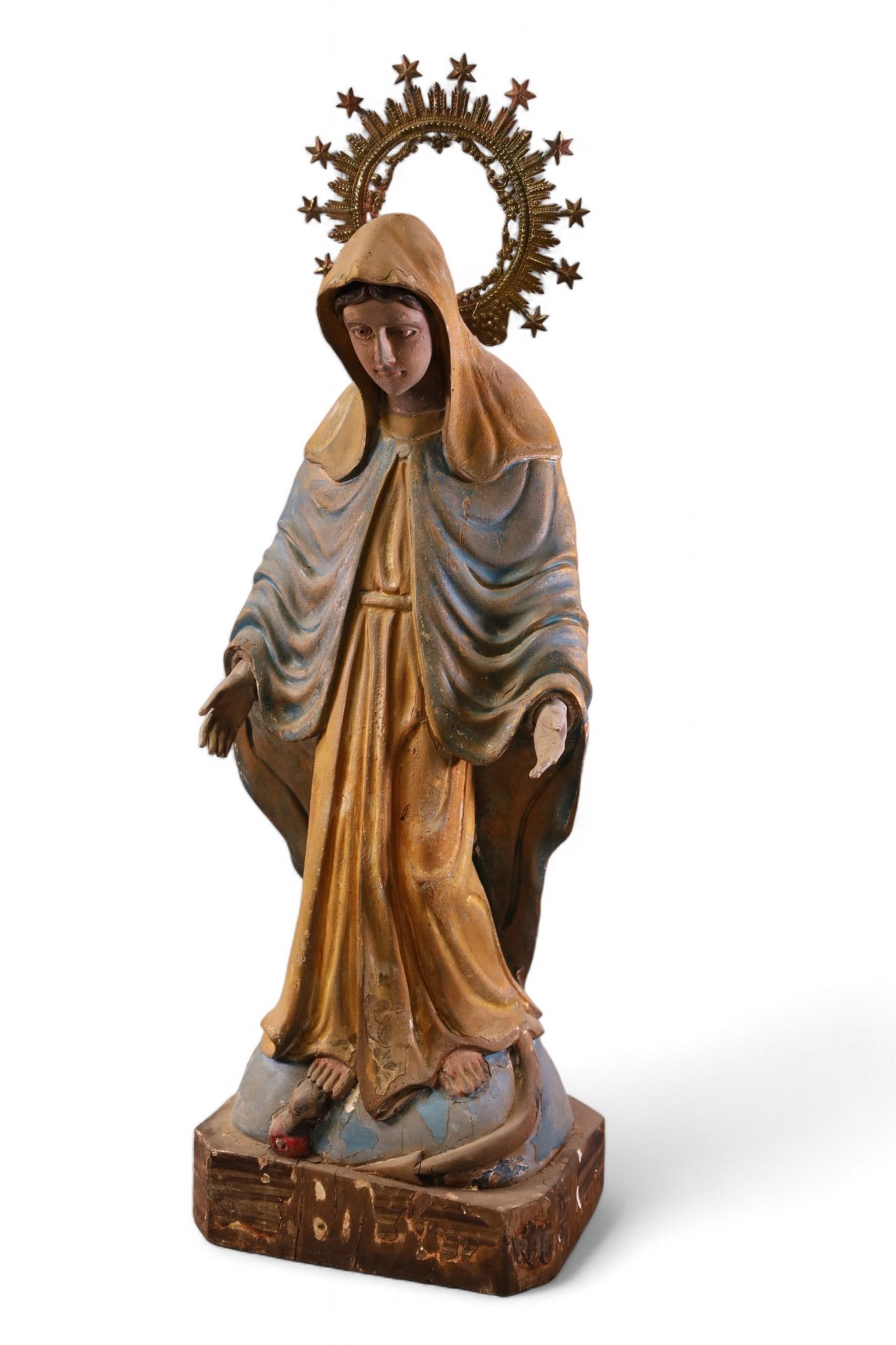19TH CENTURY MADONNA SANTO FIGURE (1 of 3)