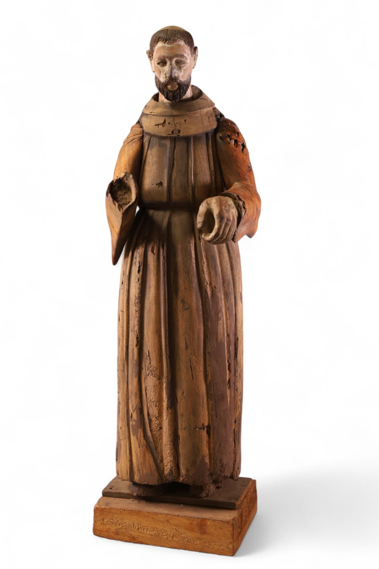 LARGE 19TH CENTURY CARVED SANTO FIGURE (1 of 3)