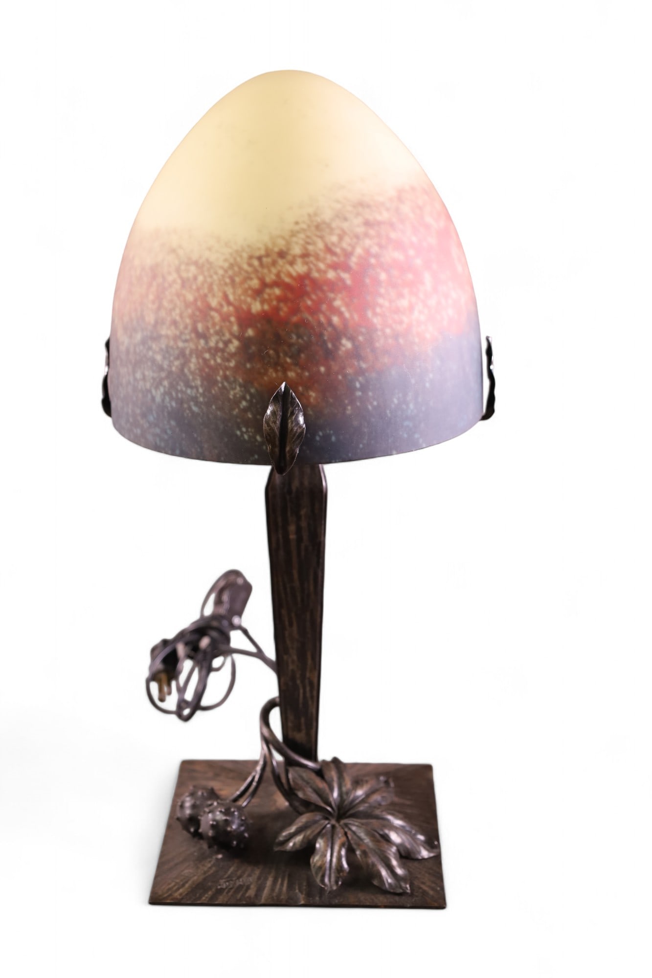 FRENCH ART GLASS TABLE LAMP (1 of 3)