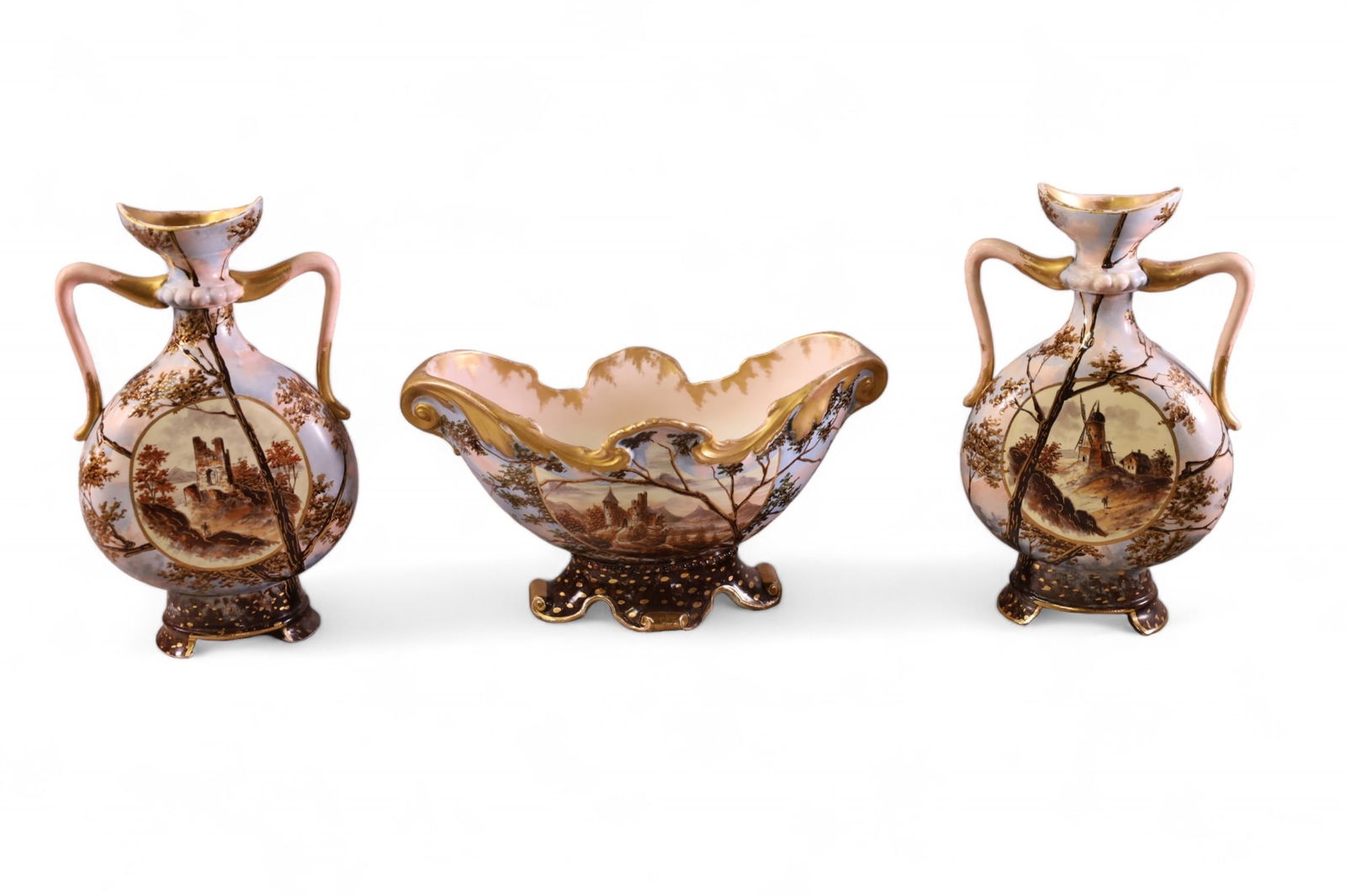 3 PIECE HAND PAINTED CONSOLE SET (1 of 4)