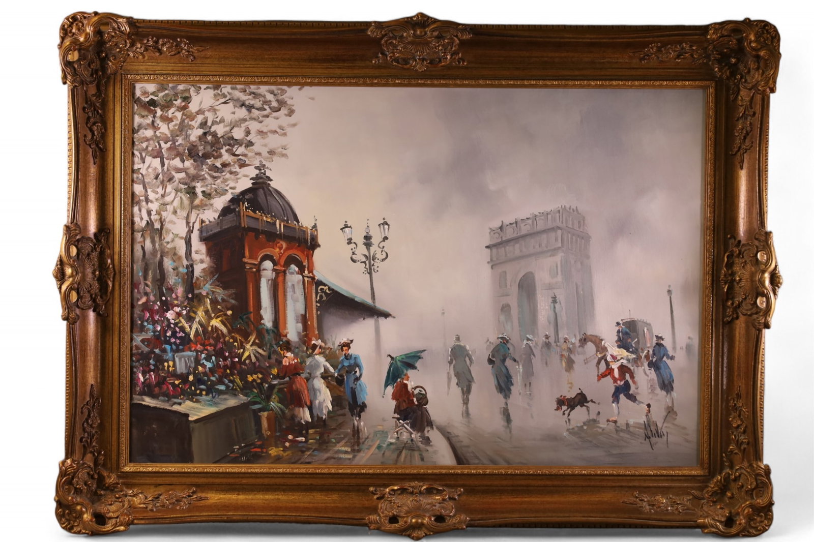 ANTONIO DEVITY PARIS STREET SCENE PAINTING (1 of 5)