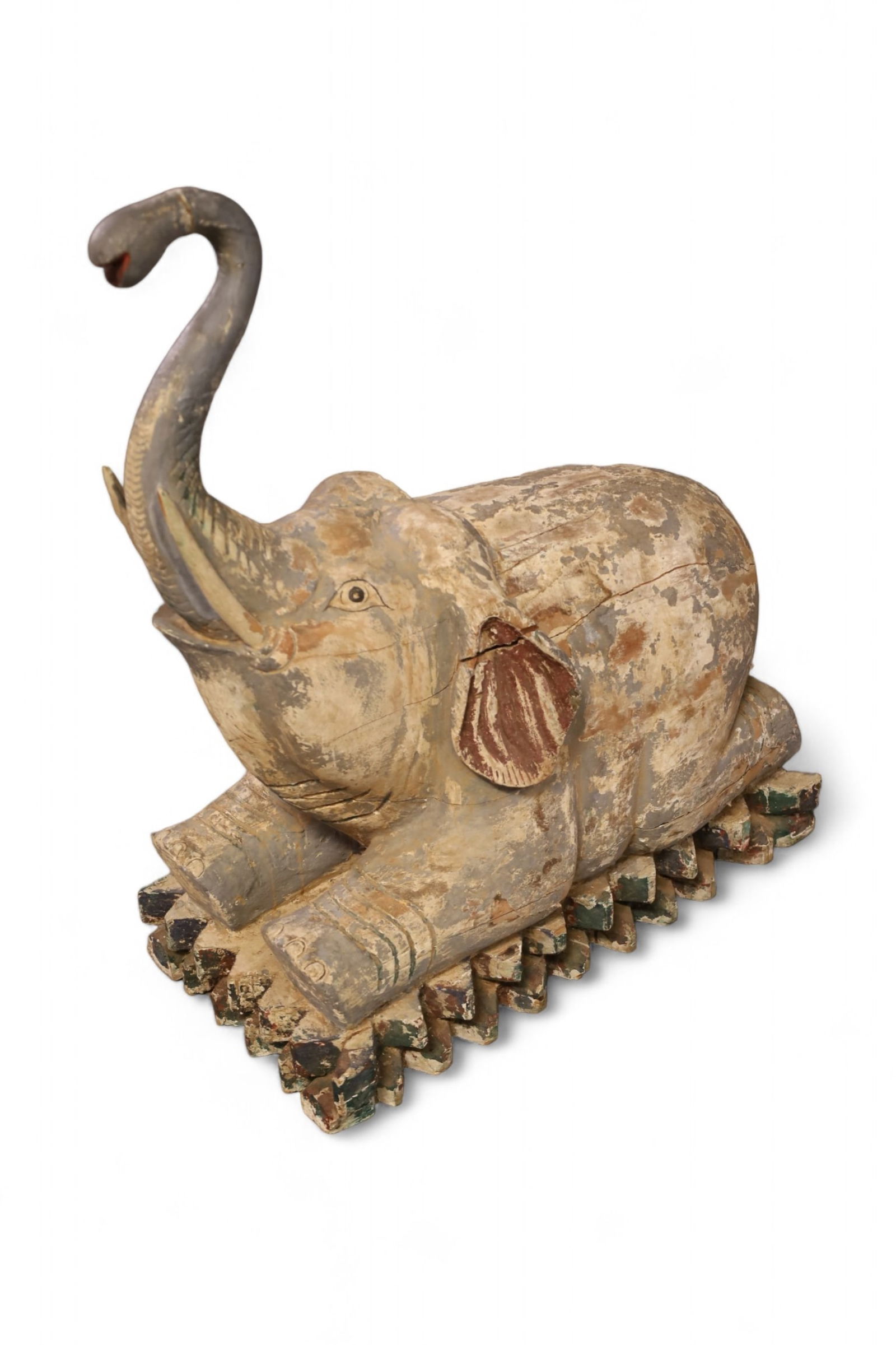 CARVED WOODEN ELEPHANT (1 of 4)