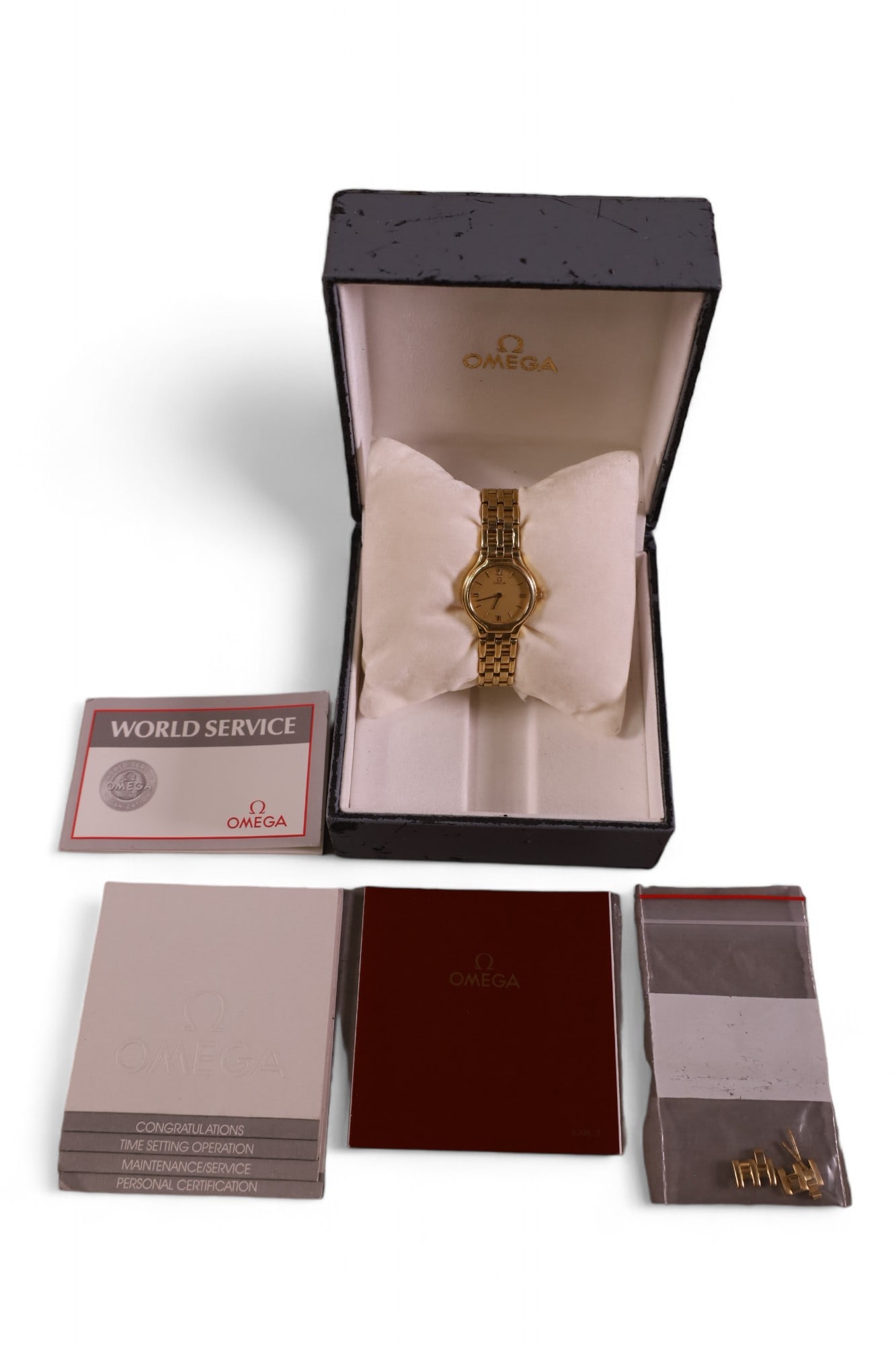 18K GOLD LADY'S OMEGA WATCH (1 of 5)