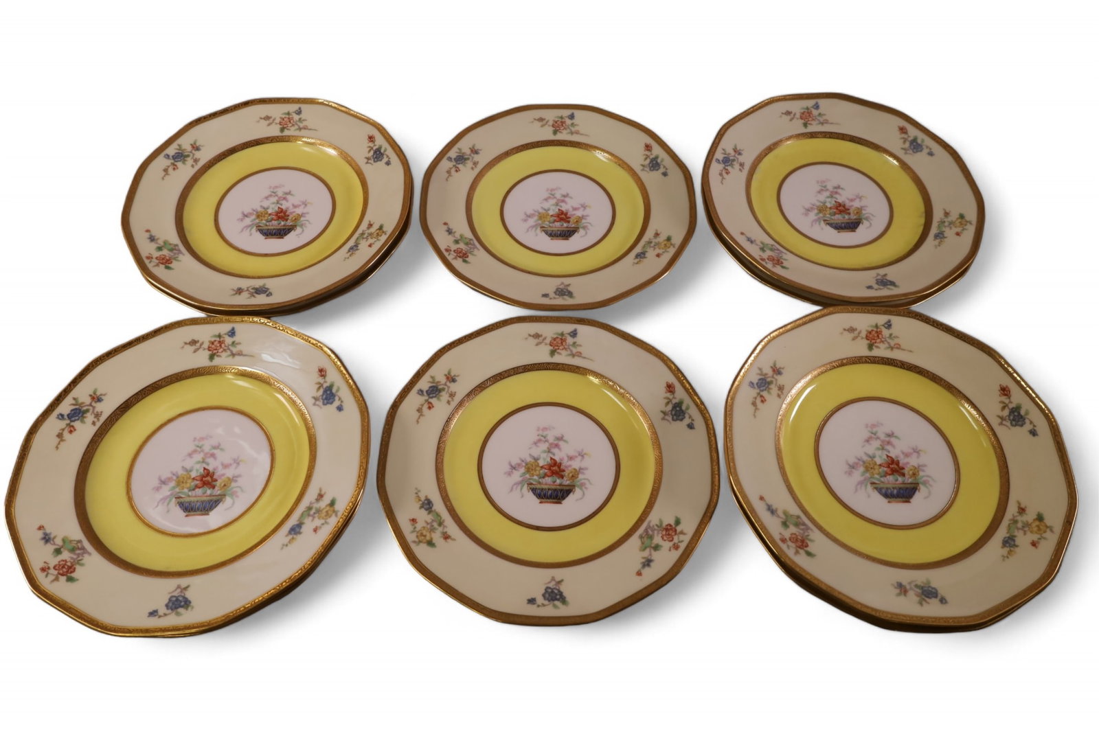 SET OF 10 HAVILAND LIMOGES DINNER PLATES (1 of 3)