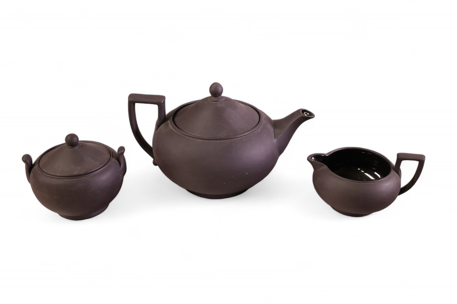 3 PC BLACK WEDGWOOD TEA SET (1 of 2)