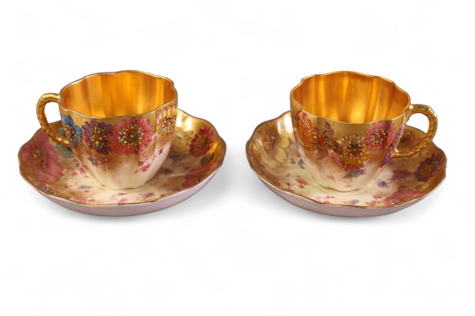 2 ROYAL CROWN DERBY CUPS & SAUCERS (1 of 6)