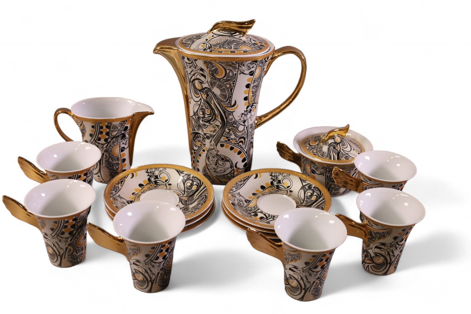 15 PC. ROSENTHAL FOR VERSACE PORCELAIN TEA SET (1 of 6)