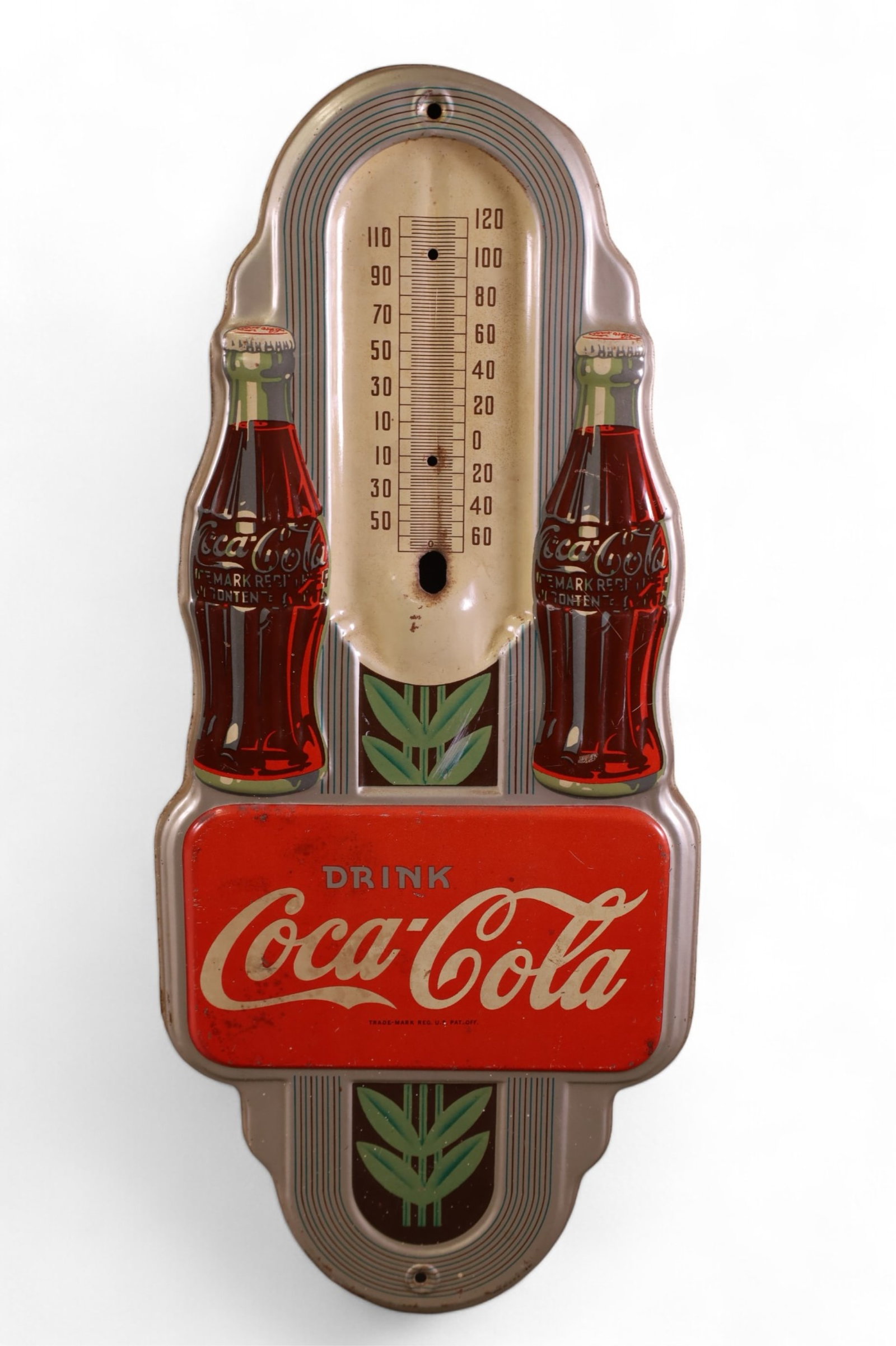 DRINK COCA COLA DOUBLE BOTTLE THERMOMETER (1 of 3)