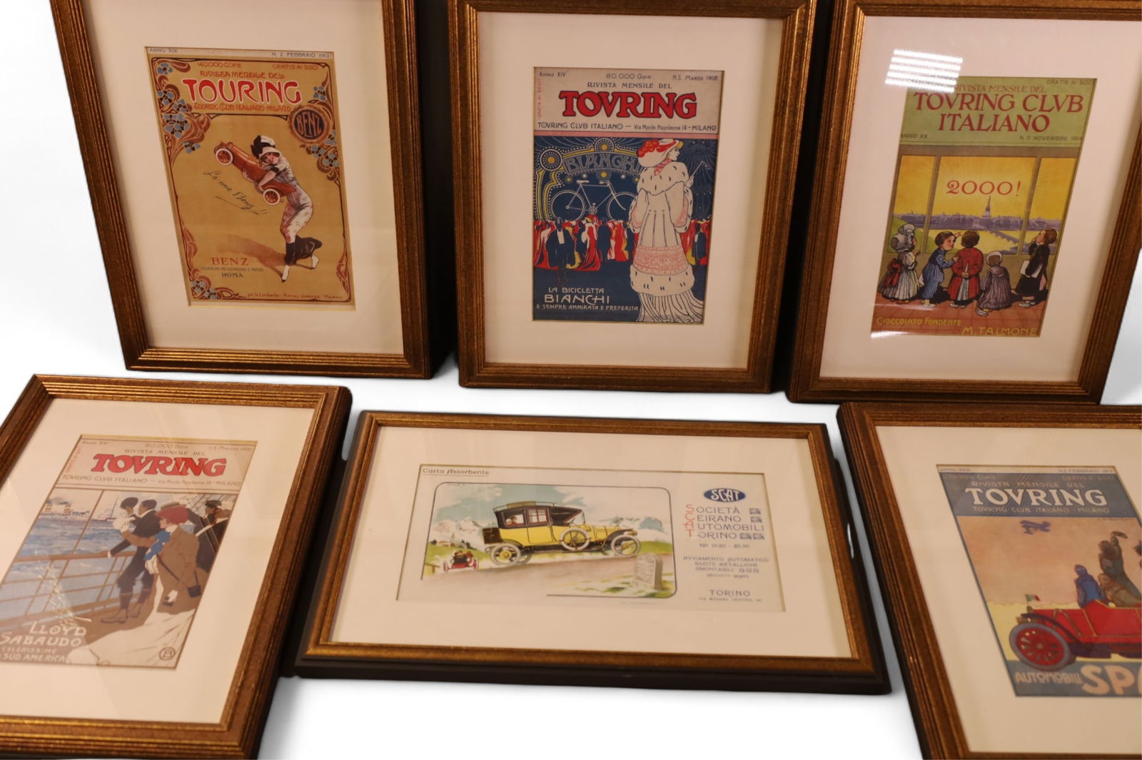 6 FRAMED CAR ADVERTISMENTS (1 of 5)