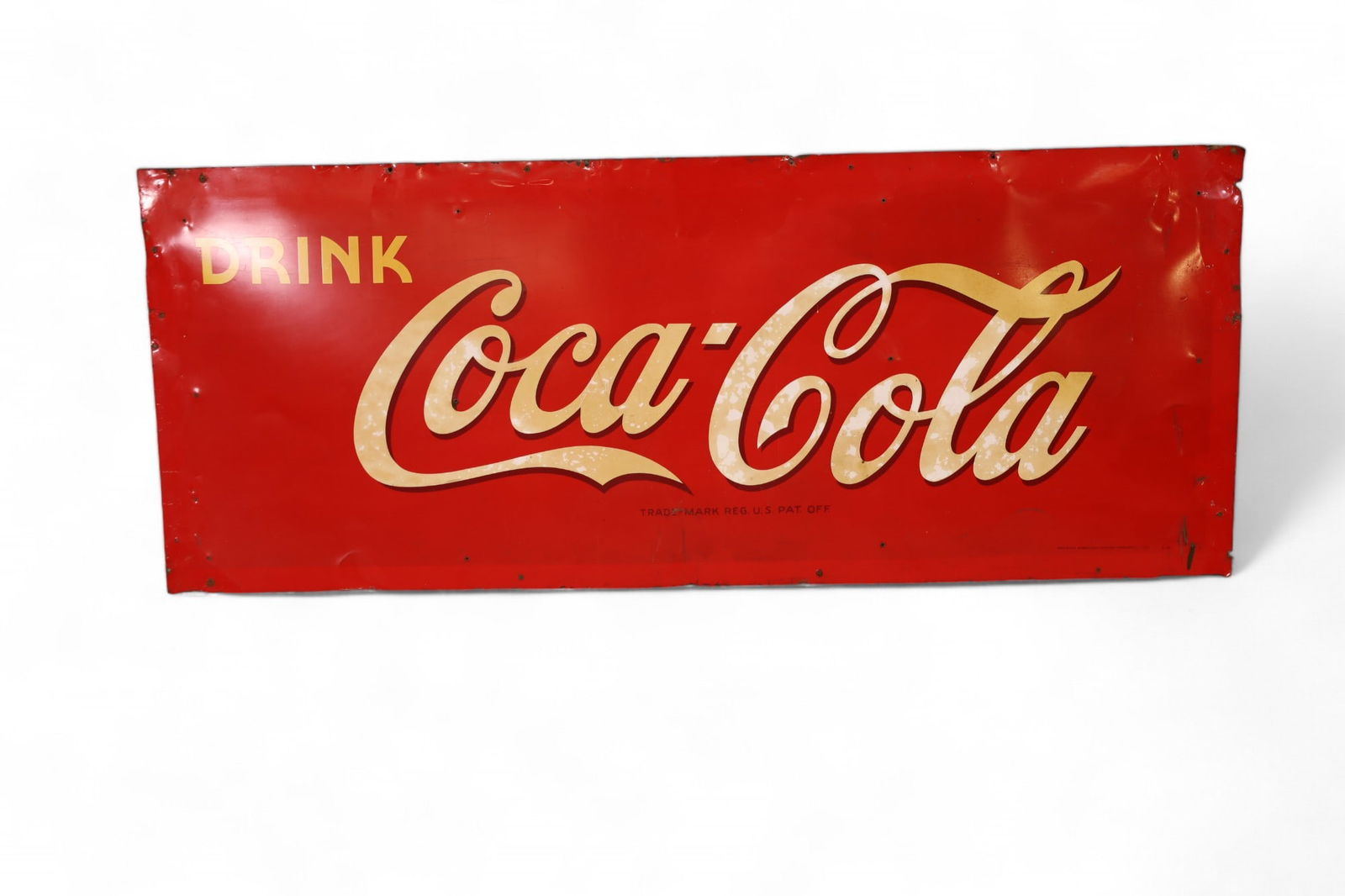 LARGE COCA COLA TIN SIGN (1 of 2)