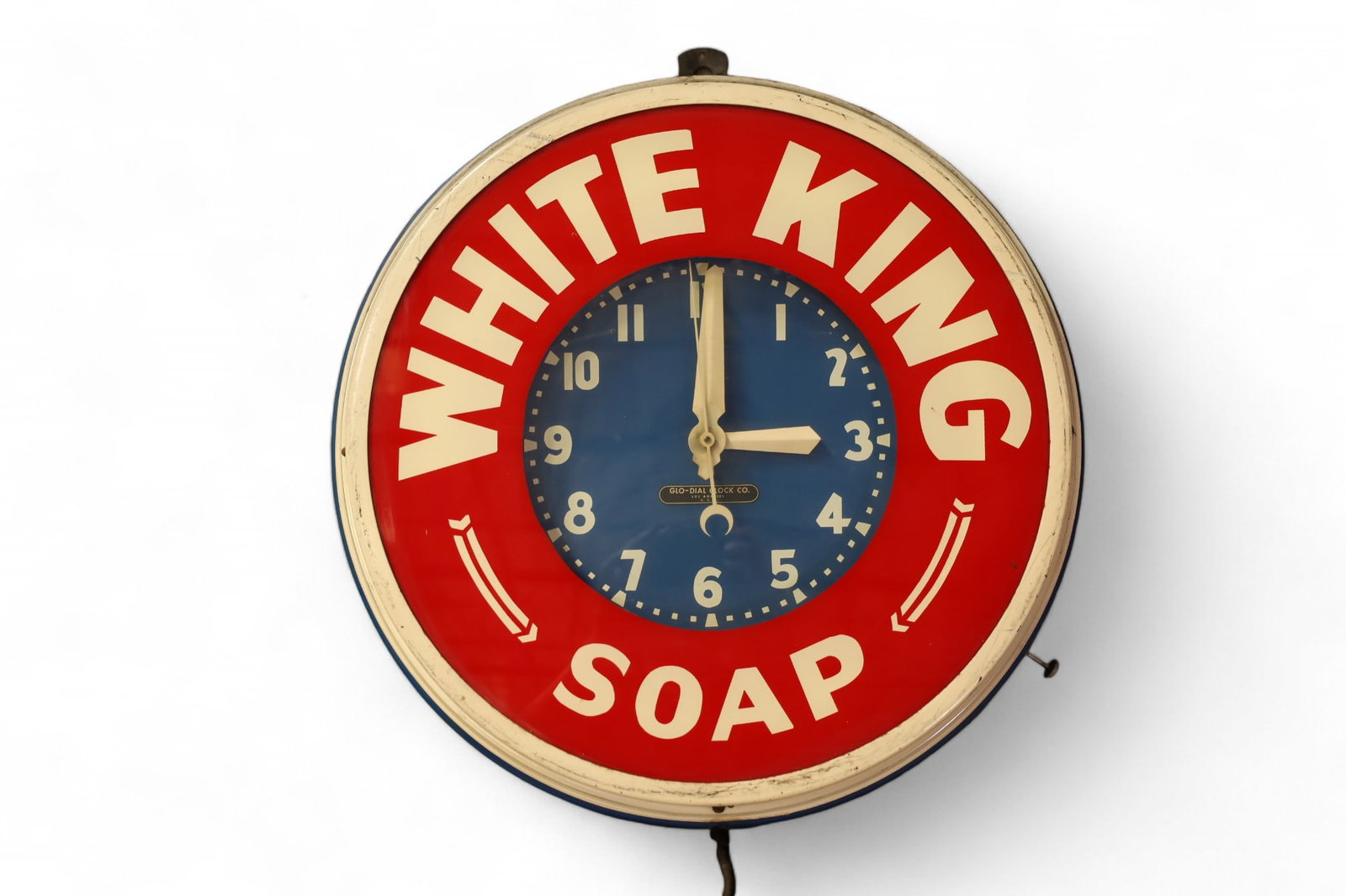 WHITE KING SOAP NEON CLOCK (1 of 3)