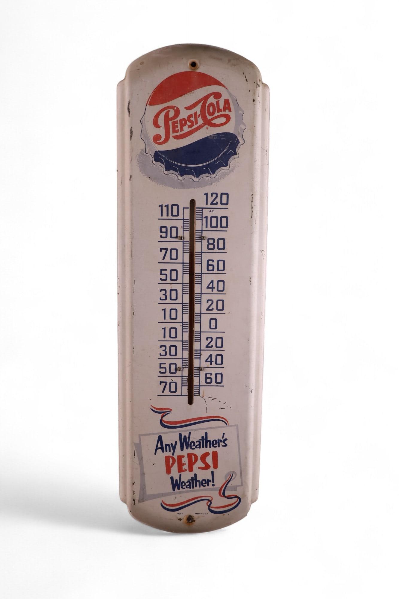 PEPSI COLA TIN THERMOMETER (1 of 2)