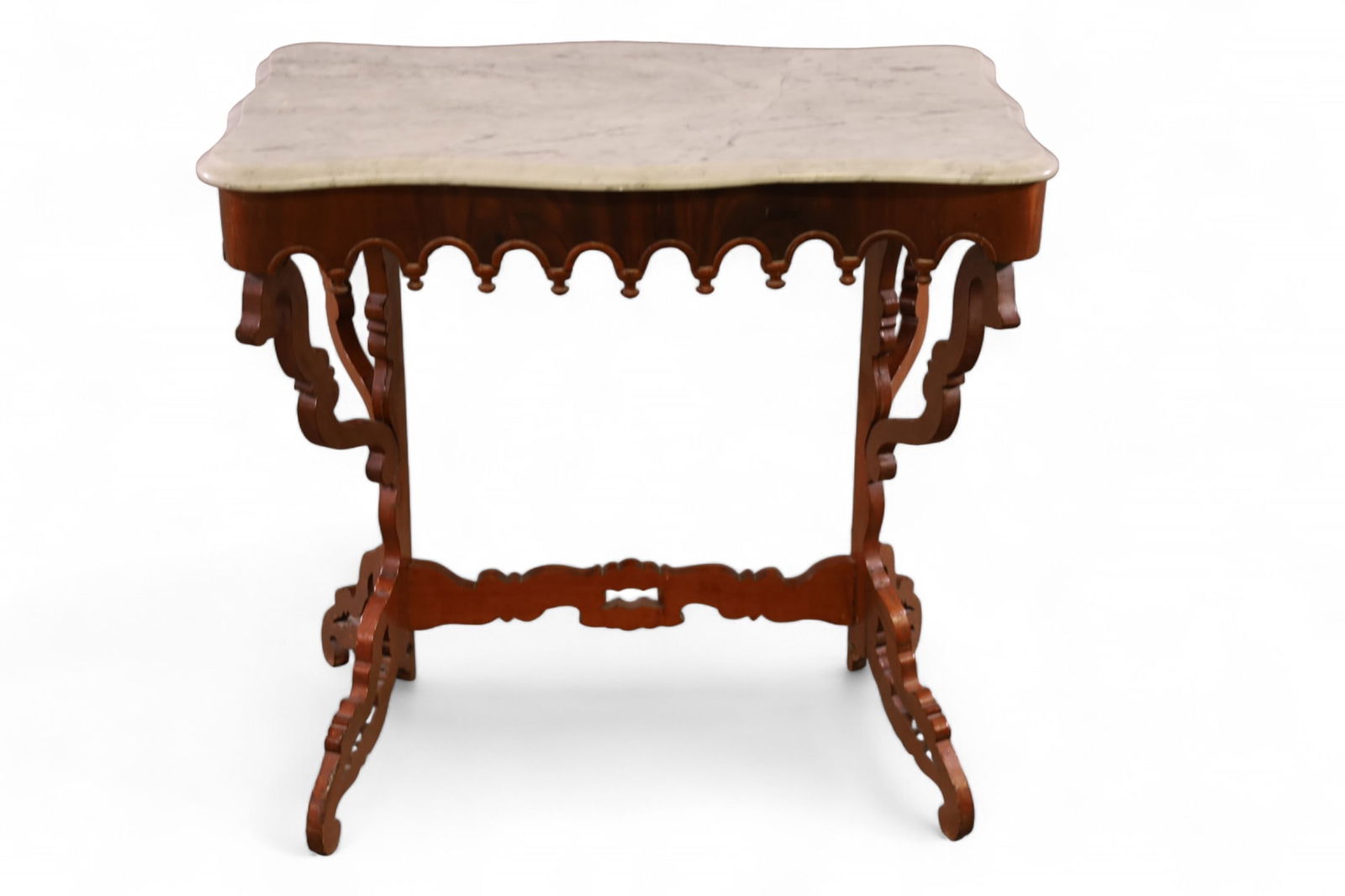 VICTORIAN MARBLE TOP SIDE TABLE (1 of 3)