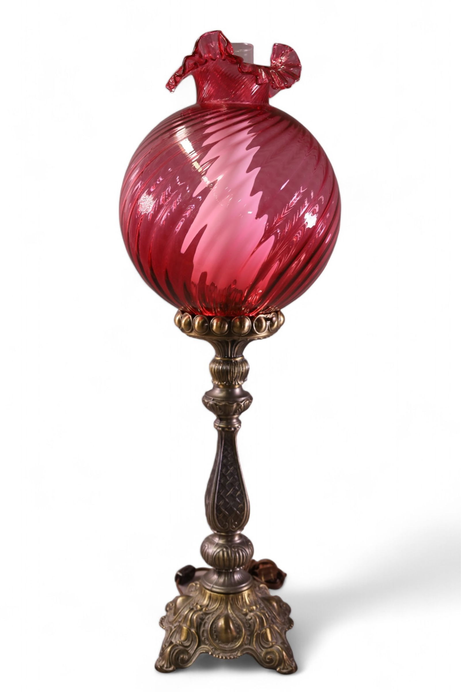 CRANBERRY SHADE LAMP (1 of 2)