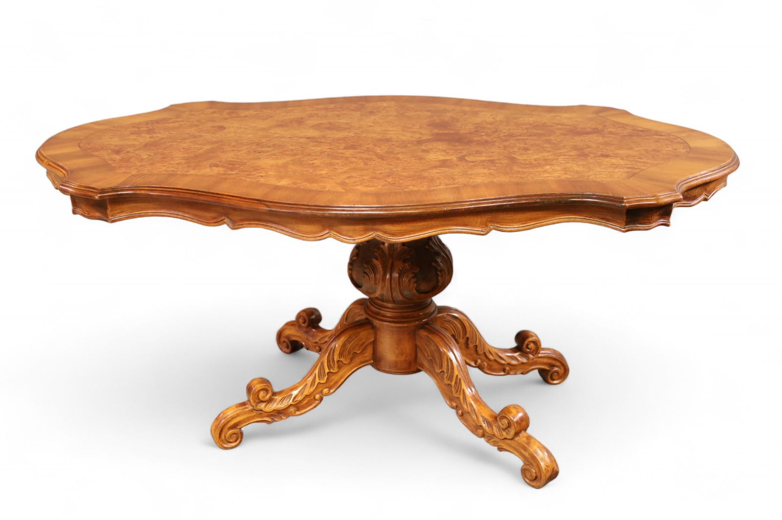 LARGE ITALIAN BURLED CENTER TABLE (1 of 3)
