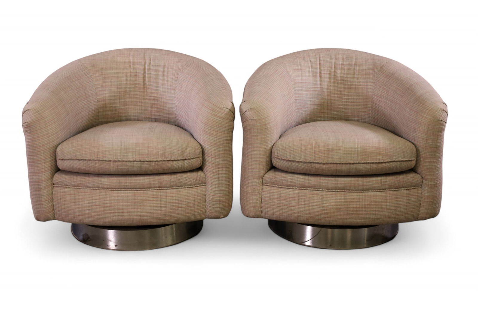 PAIR OF MCM SWIVEL PARLOR CHAIRS (1 of 3)