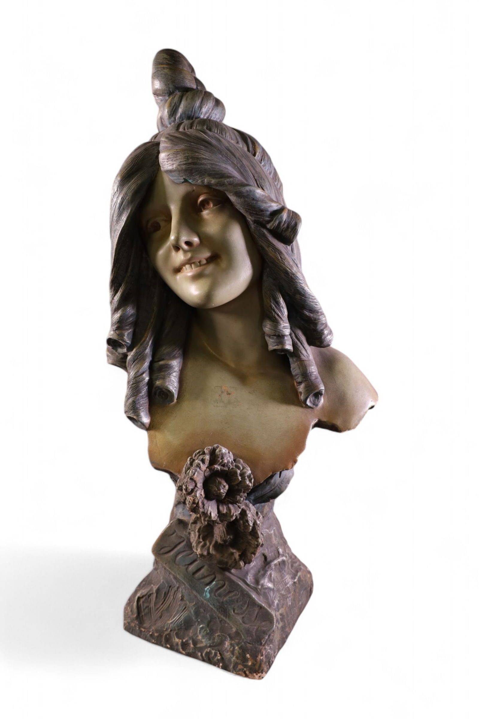 LARGE ART NOUVEAU BUST (1 of 3)