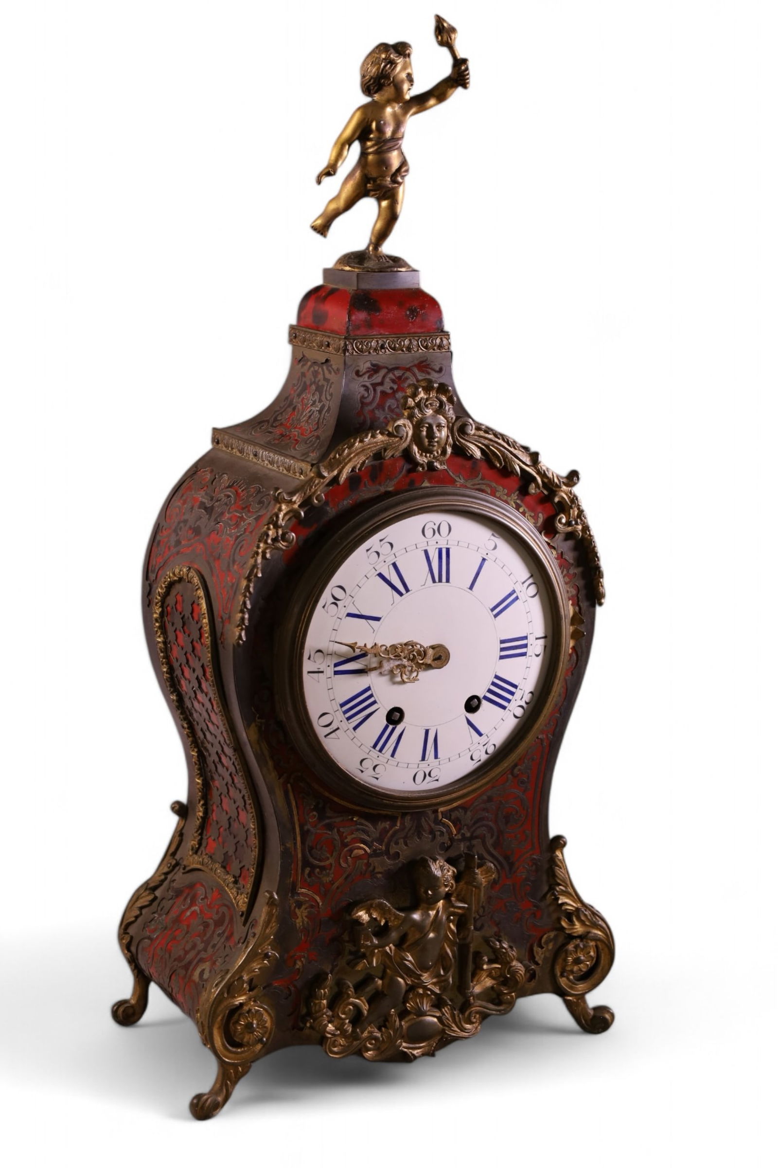 FRENCH BOULLE MANTLE CLOCK (1 of 3)
