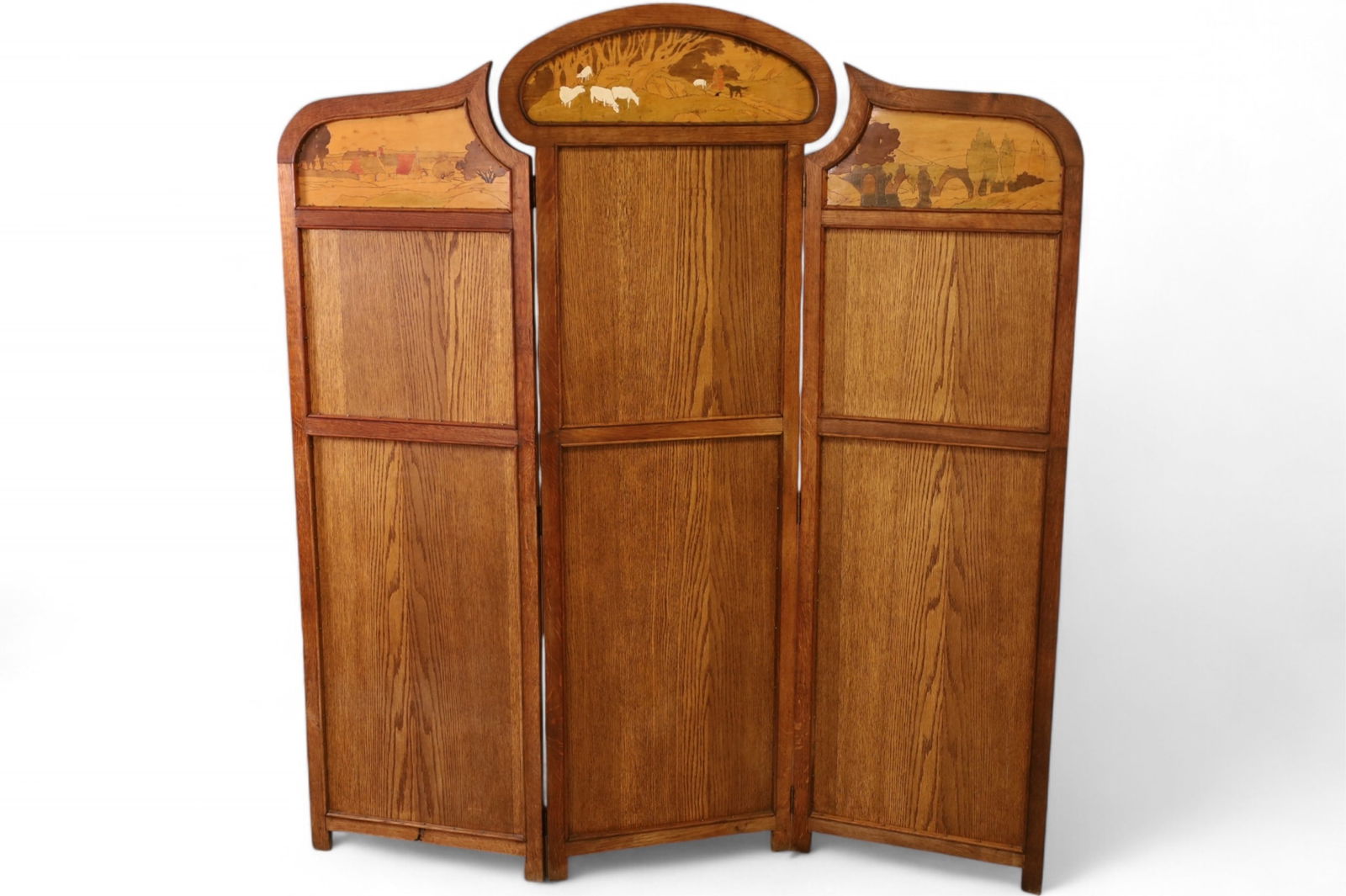 3 PANEL OAK DRESSING SCREEN (1 of 6)