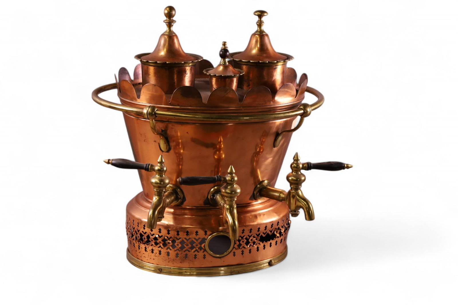 ANTIQUE BRASS & COPPER TEA URN (1 of 2)