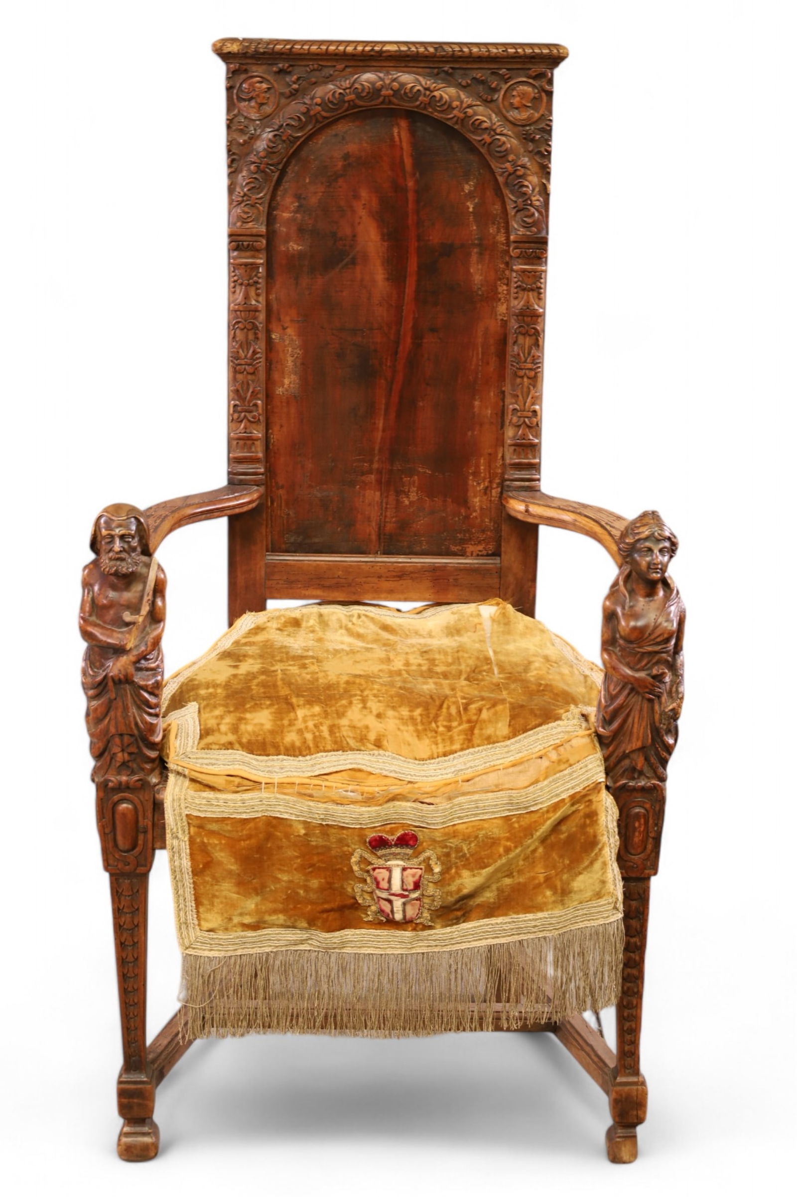 ANTIQUE GOTHIC STYLE HALL CHAIR (1 of 6)