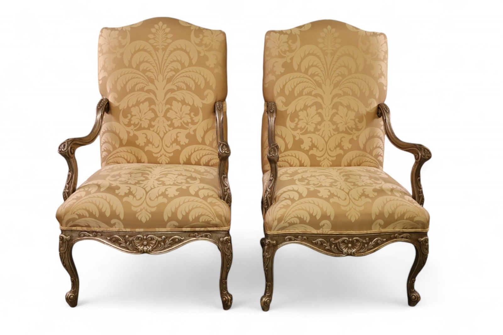 PAIR OF FRENCH STYLE PARLOR CHAIRS (1 of 3)